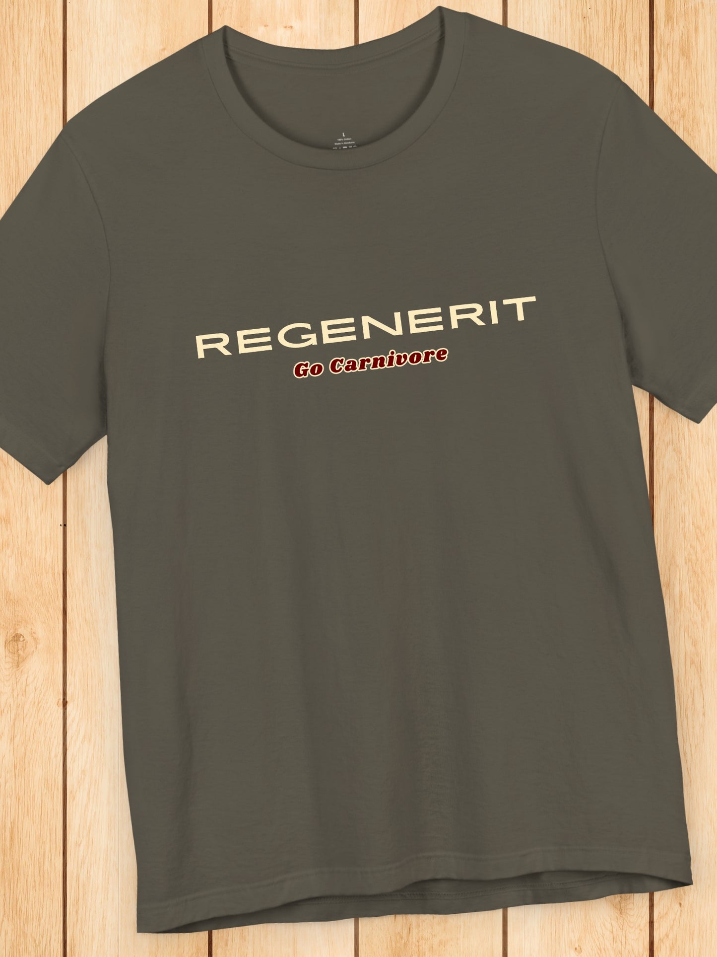 'Regenerit, Go Carnivore' Unisex T-Shirt, Carnivore Diet Apparel, Health and Wellness