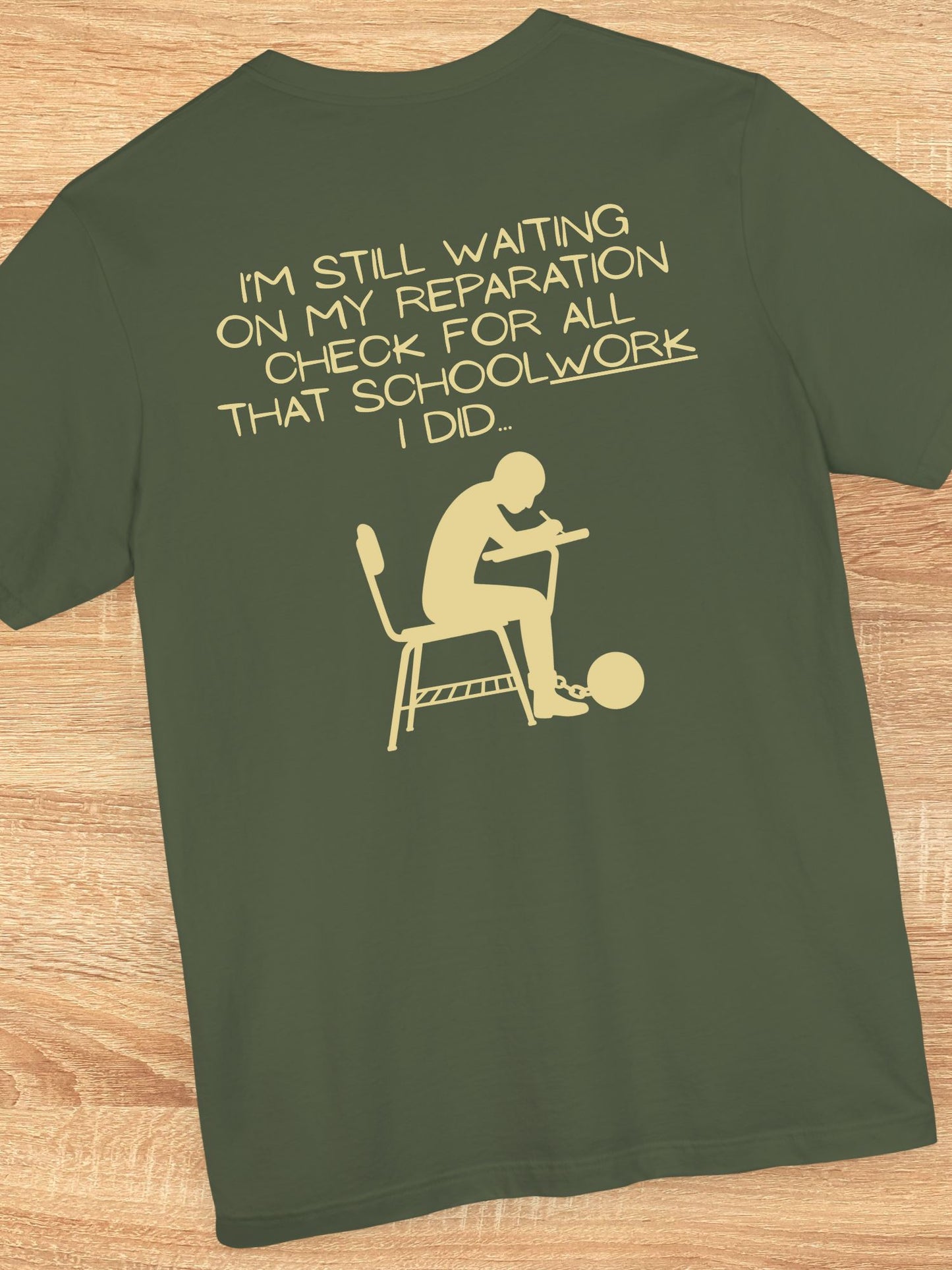 Schoolwork Reparation Check Tee, Unisex T-Shirt, Gift for Students, parents, teachers