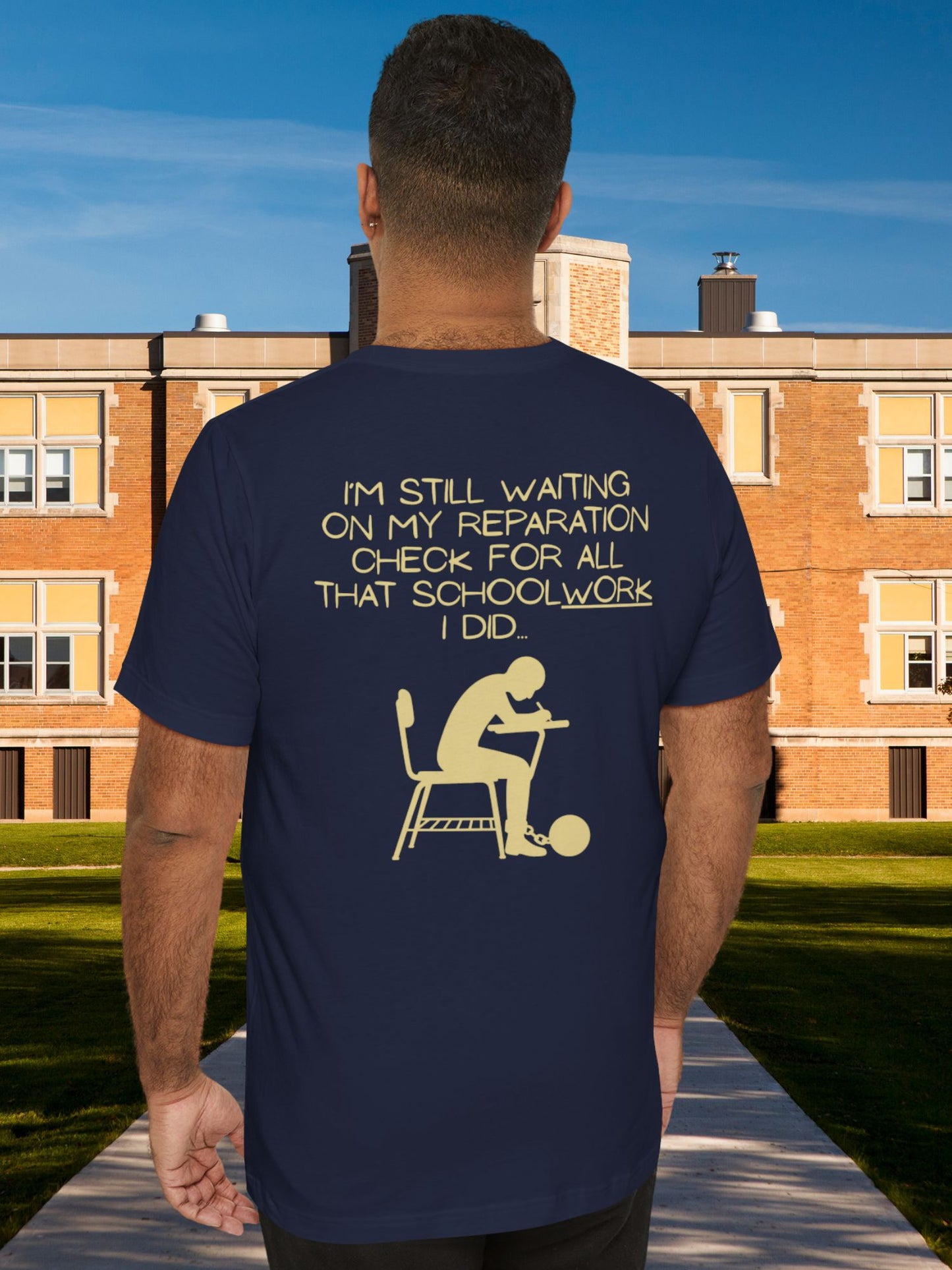 Schoolwork Reparation Check Tee, Unisex T-Shirt, Gift for Students, parents, teachers