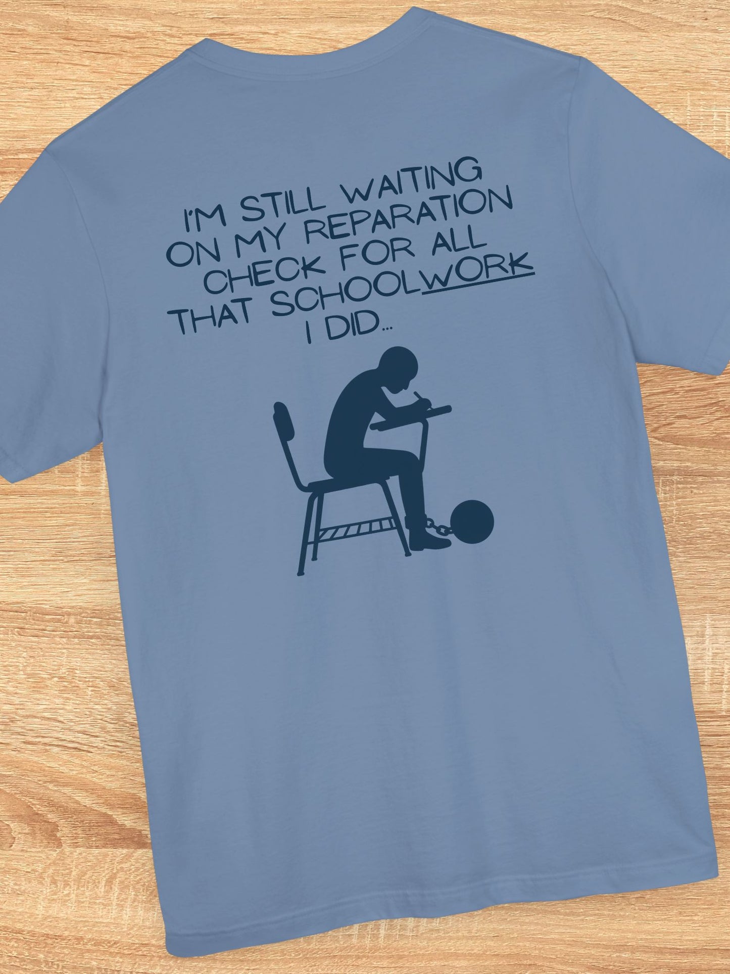 Schoolwork Reparation Check Tee, Unisex T-Shirt, Gift for Students, parents, teachers