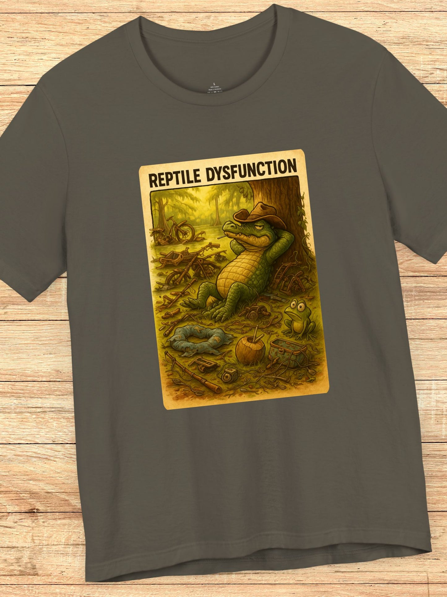 'Reptile Dysfunction' Alligator Graphic Unisex T-Shirt, Gator Tee