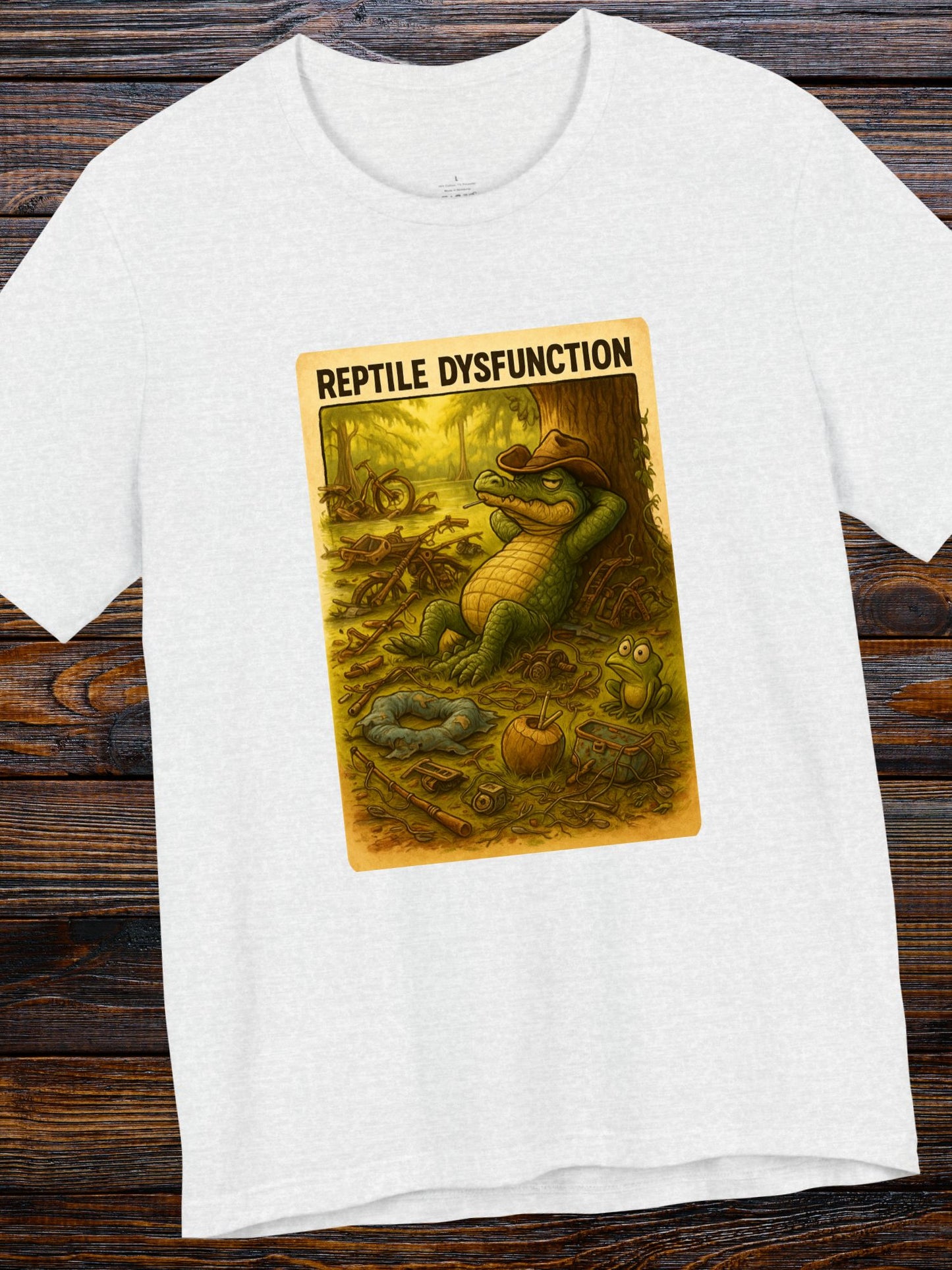 'Reptile Dysfunction' Alligator Graphic Unisex T-Shirt, Gator Tee