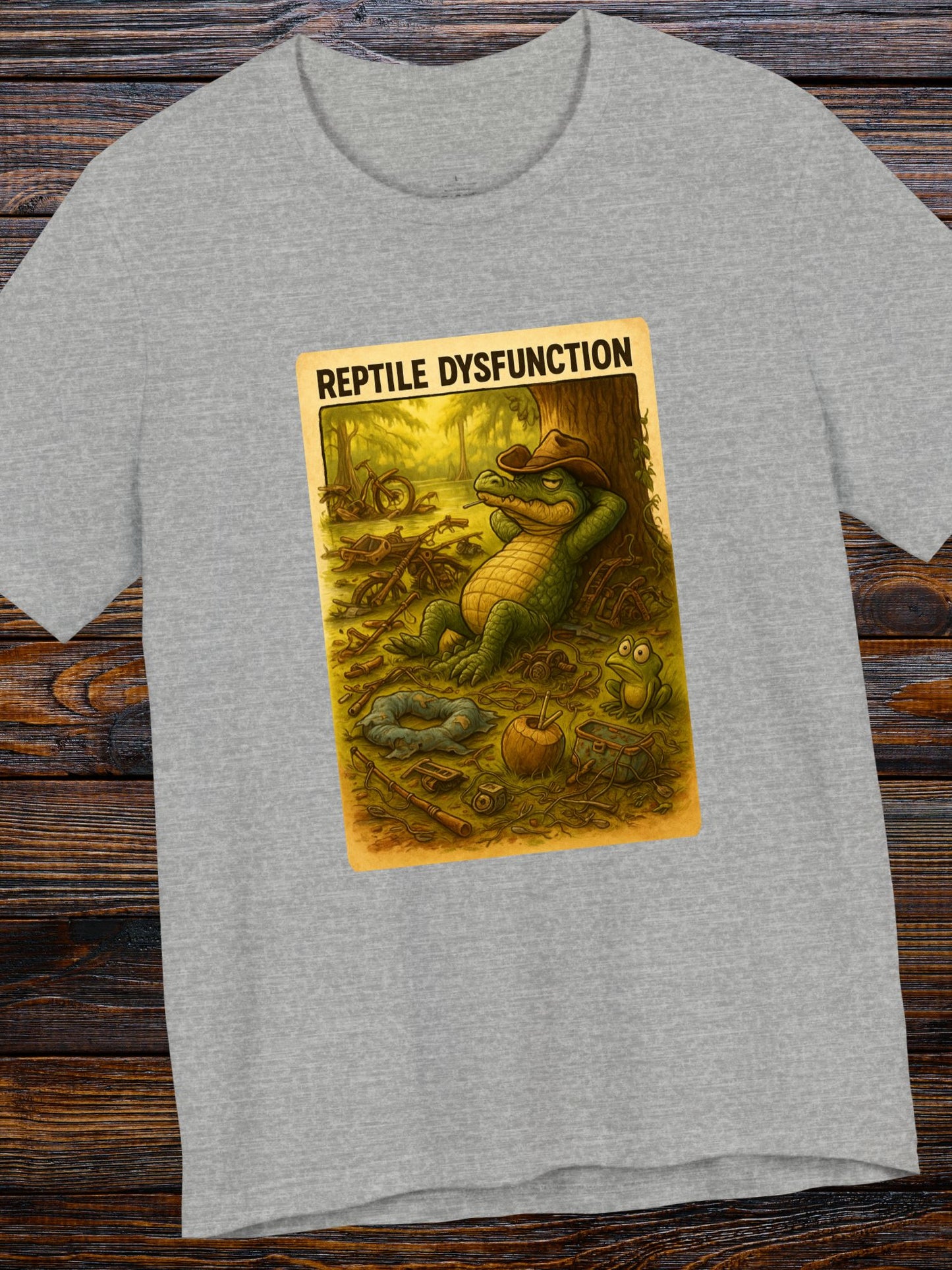 'Reptile Dysfunction' Alligator Graphic Unisex T-Shirt, Gator Tee