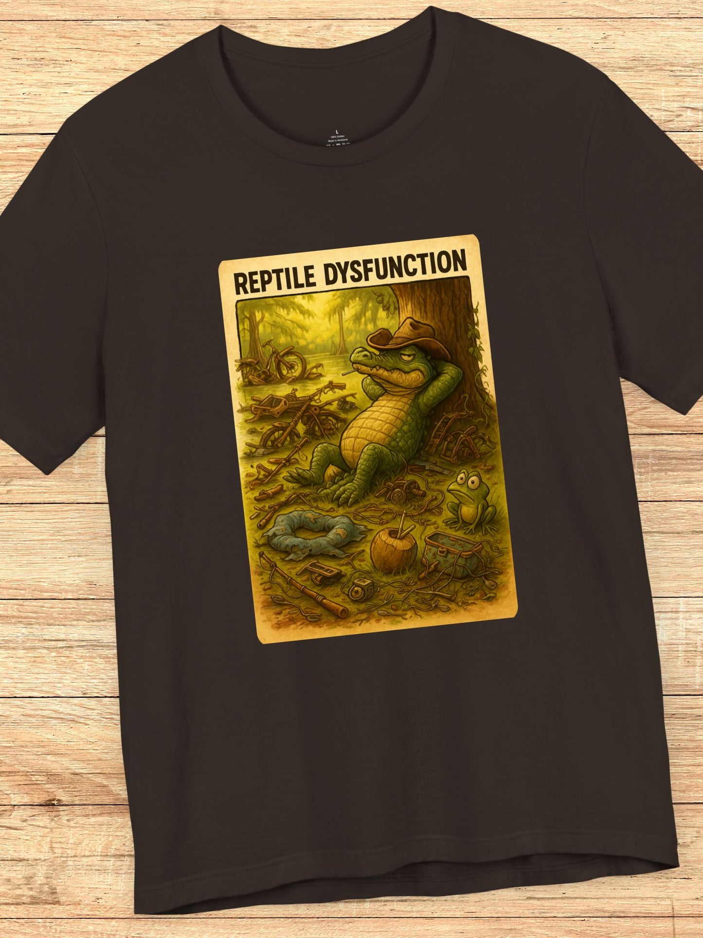 'Reptile Dysfunction' Alligator Graphic Unisex T-Shirt, Gator Tee