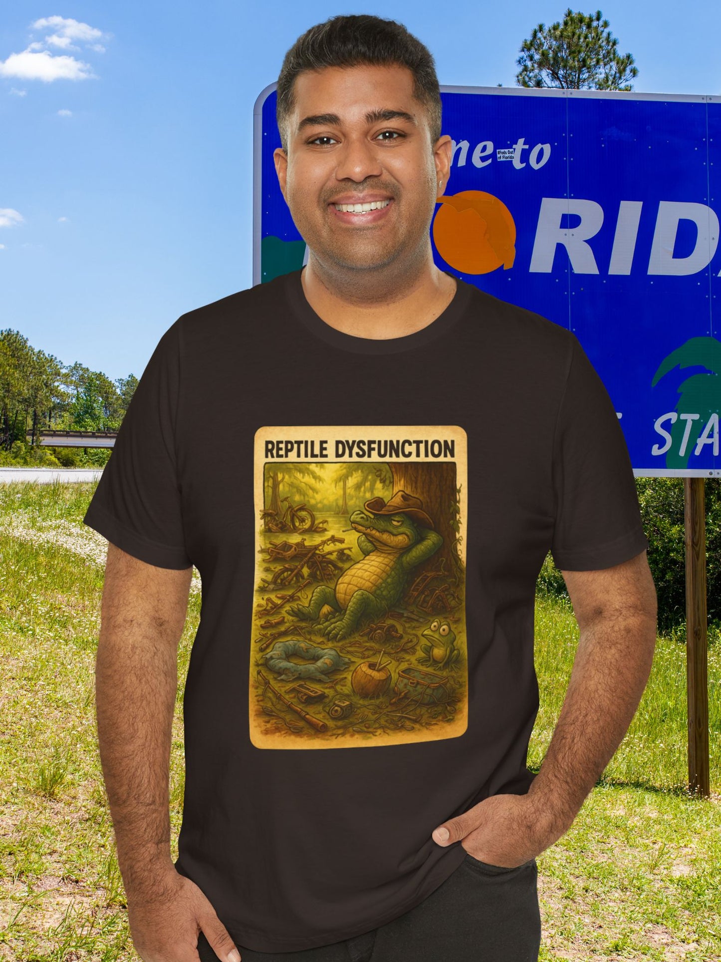 'Reptile Dysfunction' Alligator Graphic Unisex T-Shirt, Gator Tee