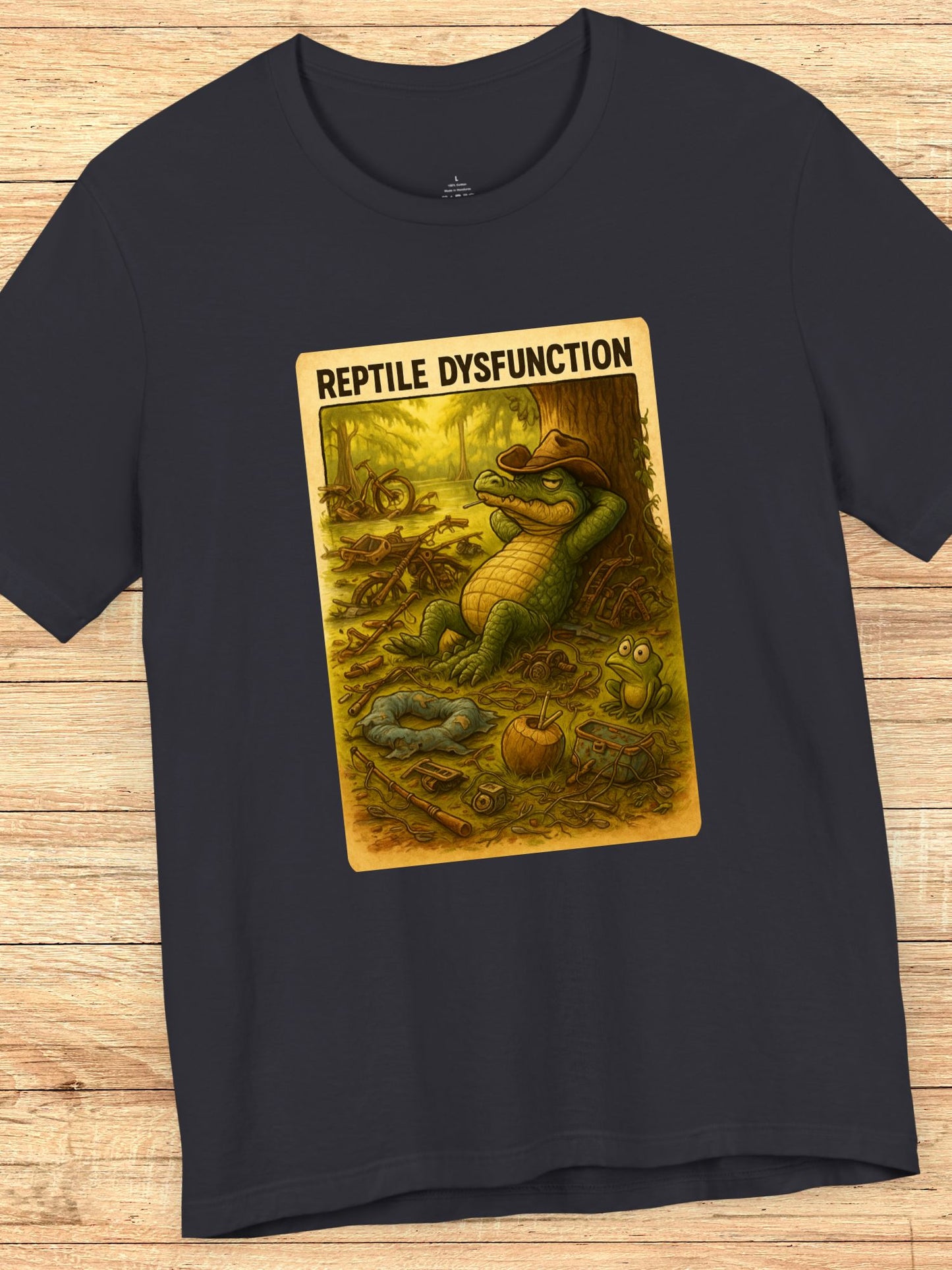 'Reptile Dysfunction' Alligator Graphic Unisex T-Shirt, Gator Tee