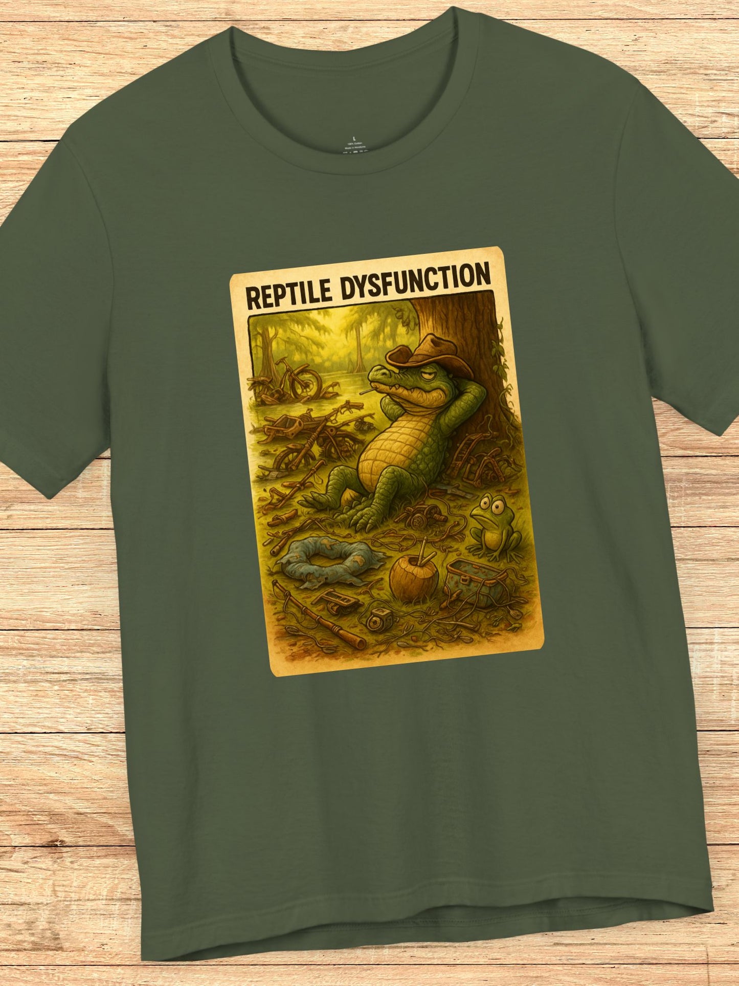 'Reptile Dysfunction' Alligator Graphic Unisex T-Shirt, Gator Tee