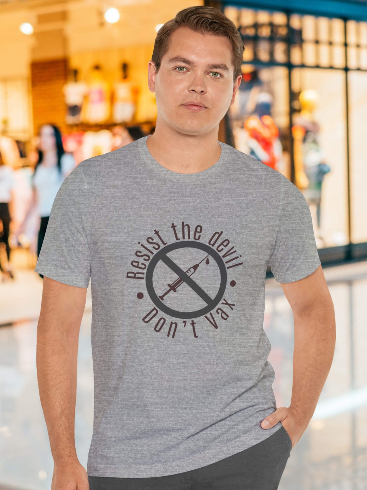 'Resist the Devil, Don't Vax' Unisex T-Shirt, Christian Apparel, Health and Wellness, Anti-Vaccination