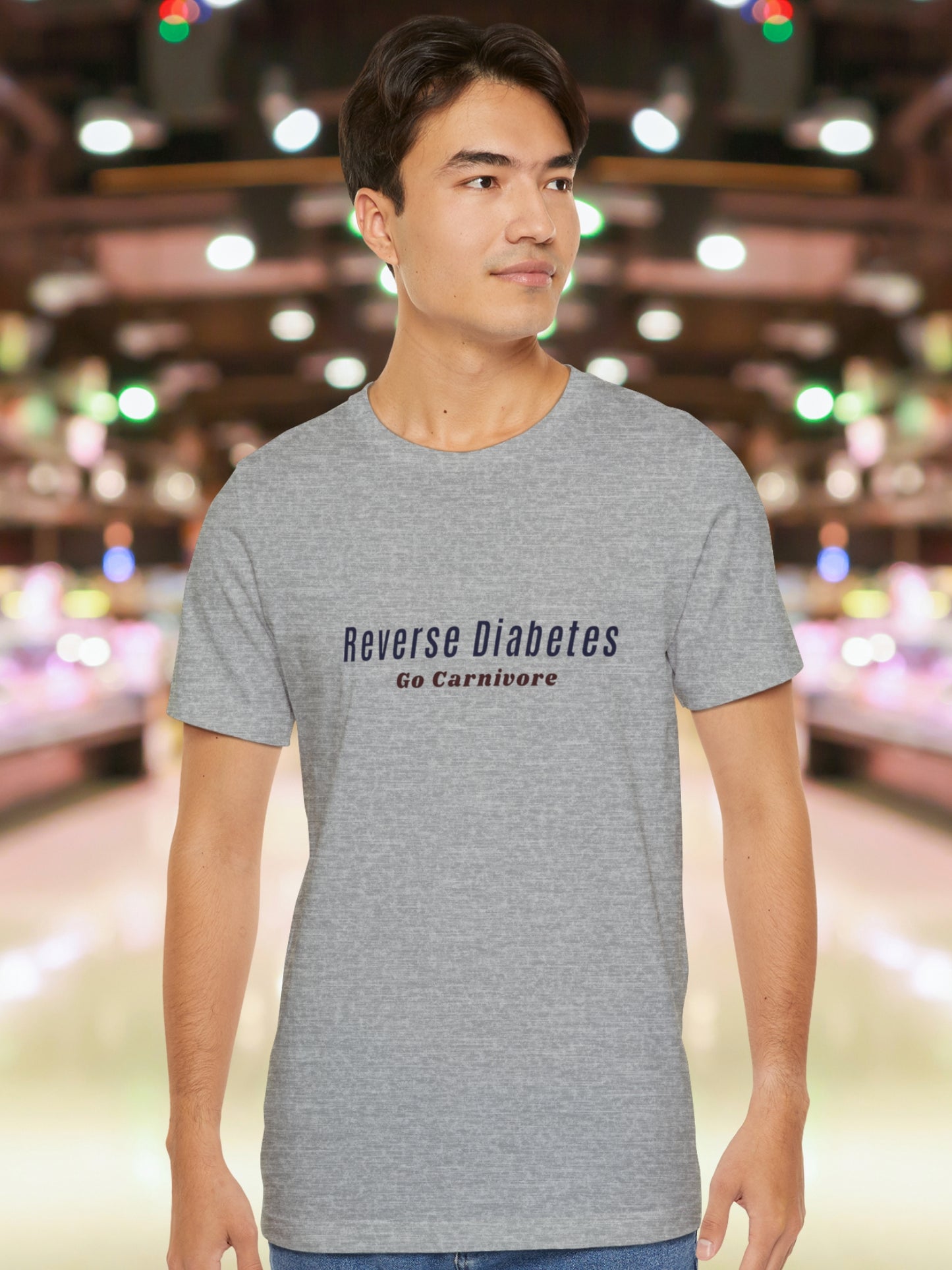 'Reverse Diabetes, Go Carnivore' Unisex T-Shirt, Carnivore Diet Apparel, Health and Wellness