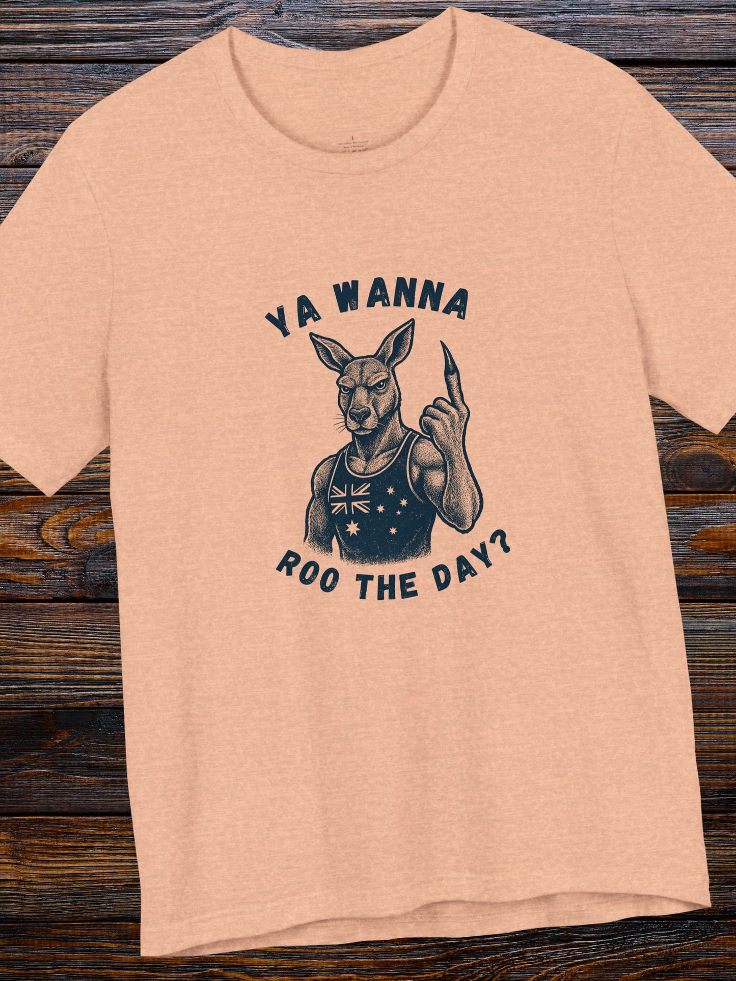 'Ya Wanna Roo the Day?' Tough Kangaroo Graphic Unisex T-Shirt, Australian Pride Tee