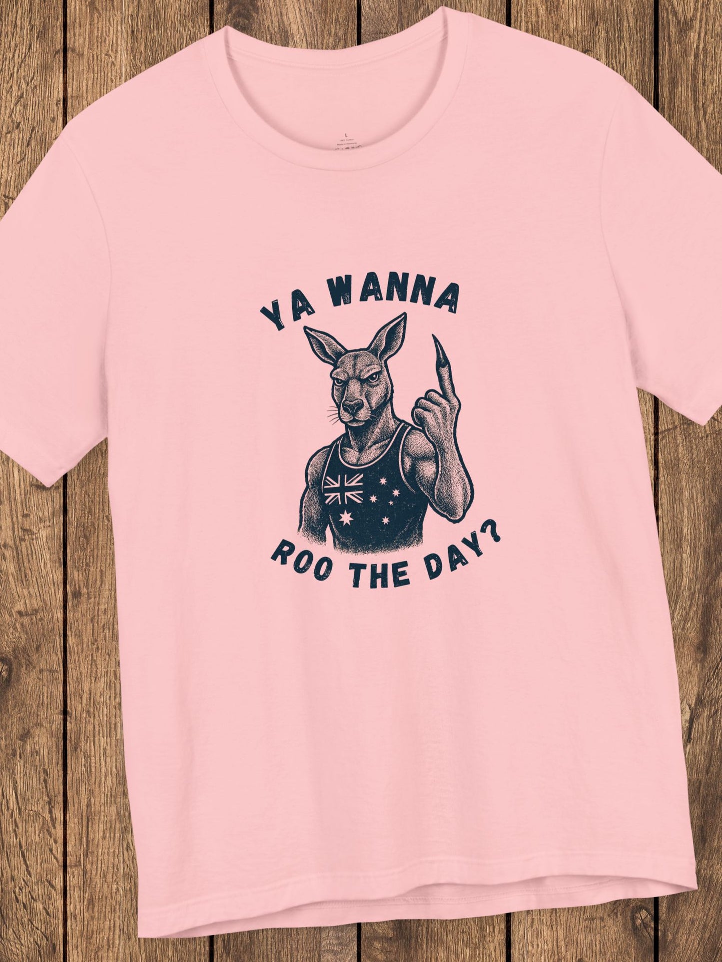 'Ya Wanna Roo the Day?' Tough Kangaroo Graphic Unisex T-Shirt, Australian Pride Tee