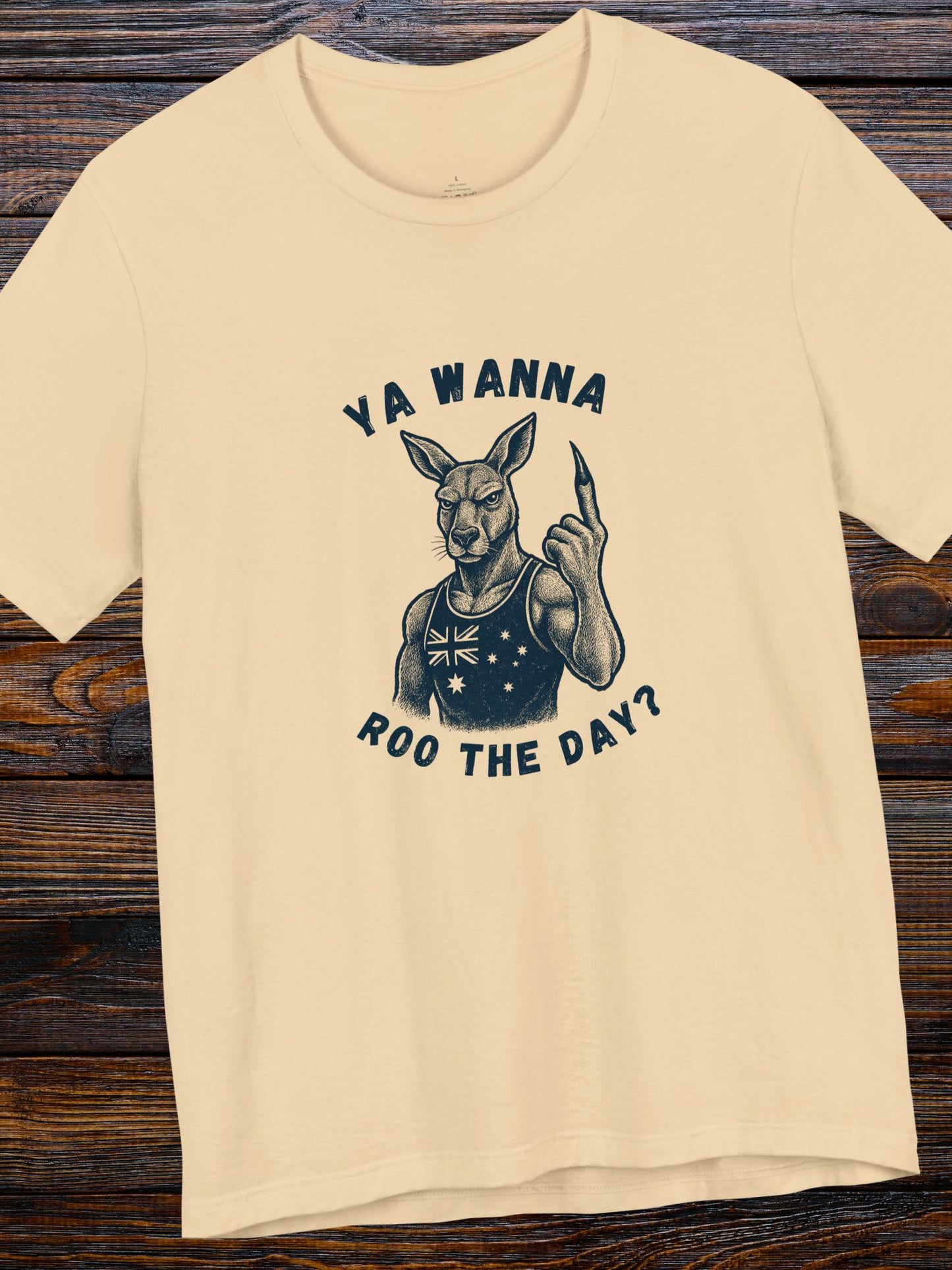 'Ya Wanna Roo the Day?' Tough Kangaroo Graphic Unisex T-Shirt, Australian Pride Tee