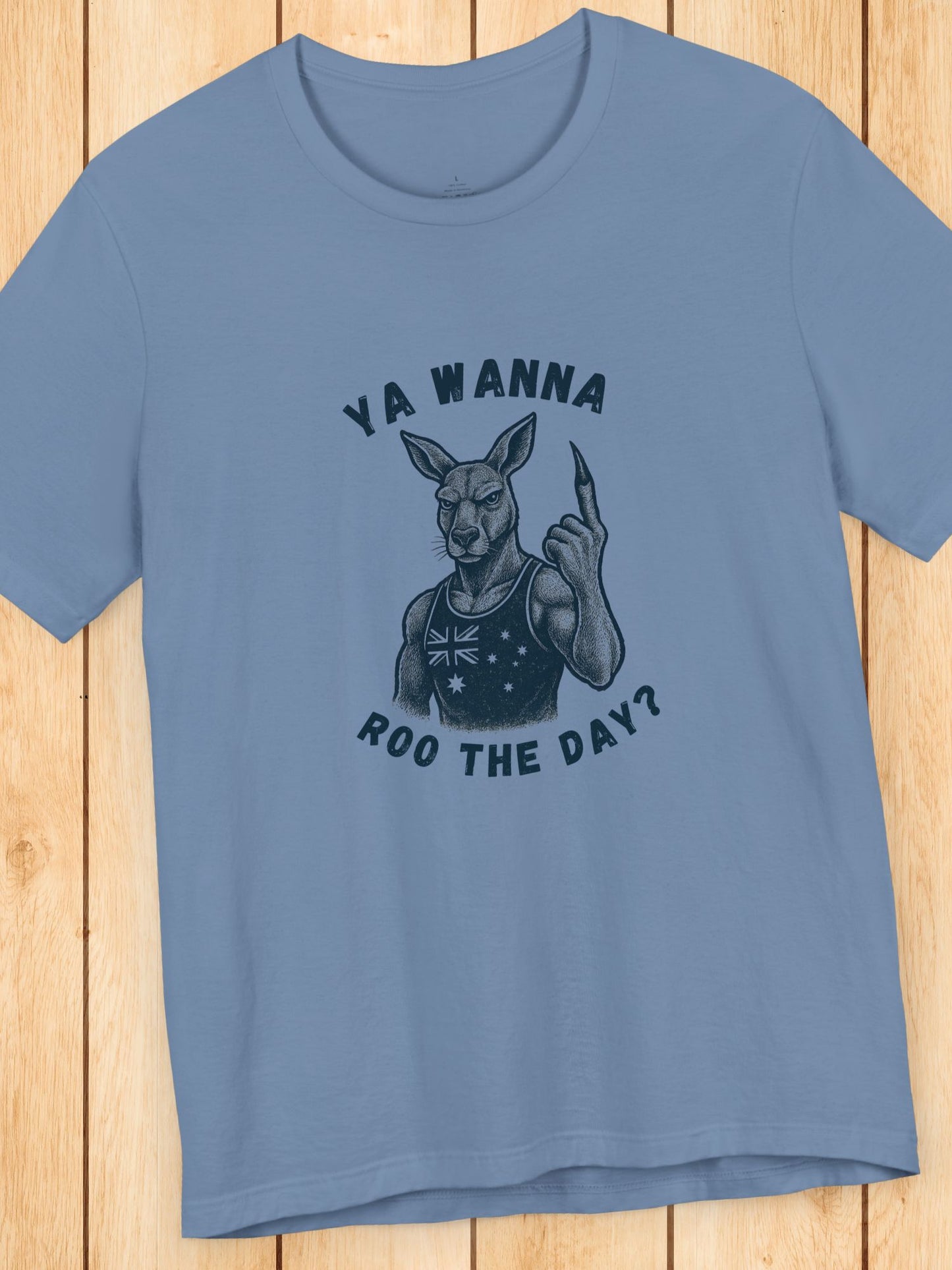 'Ya Wanna Roo the Day?' Tough Kangaroo Graphic Unisex T-Shirt, Australian Pride Tee