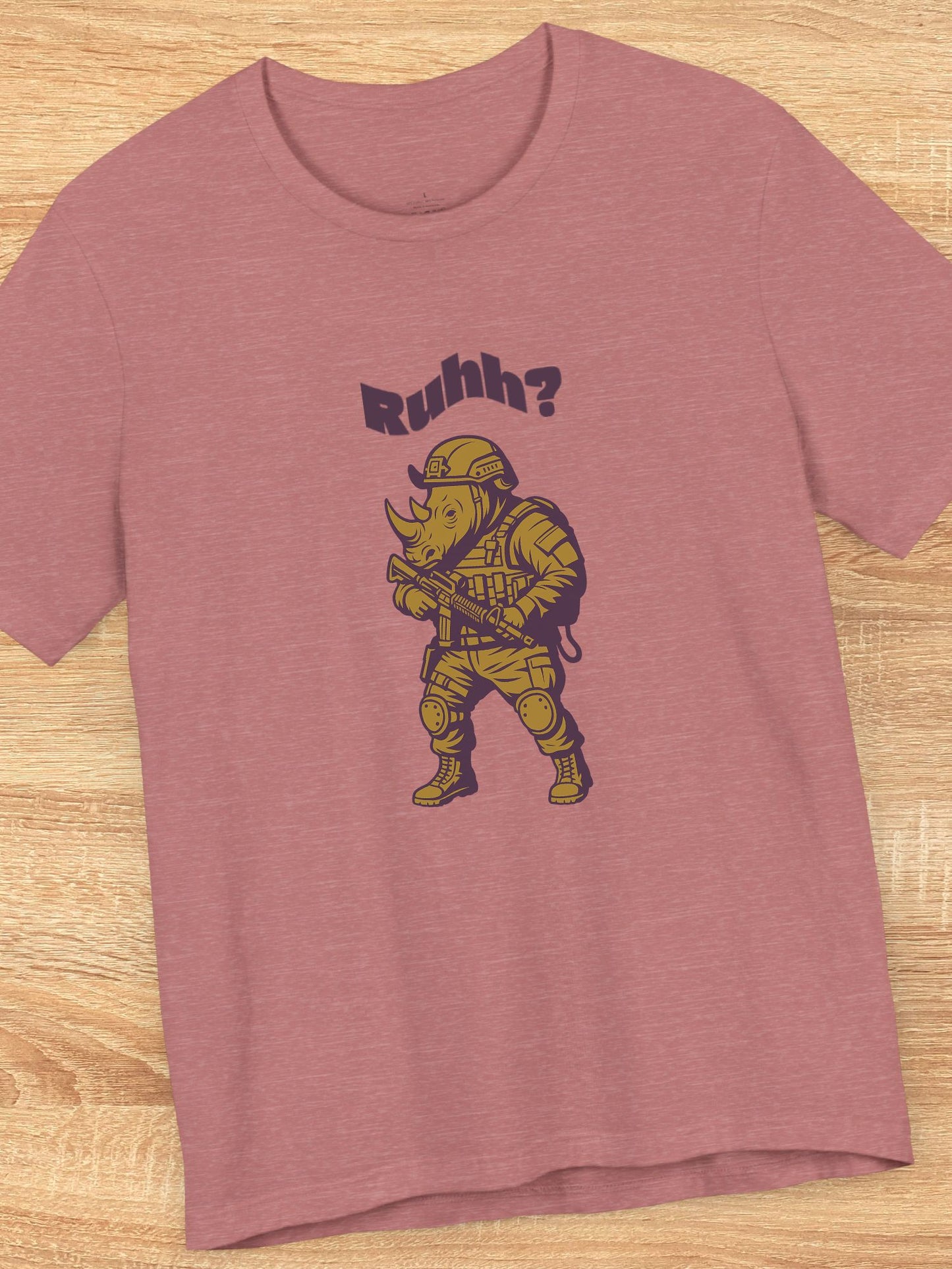 'Ruhh? Military Rhino Graphic Unisex T-Shirt,