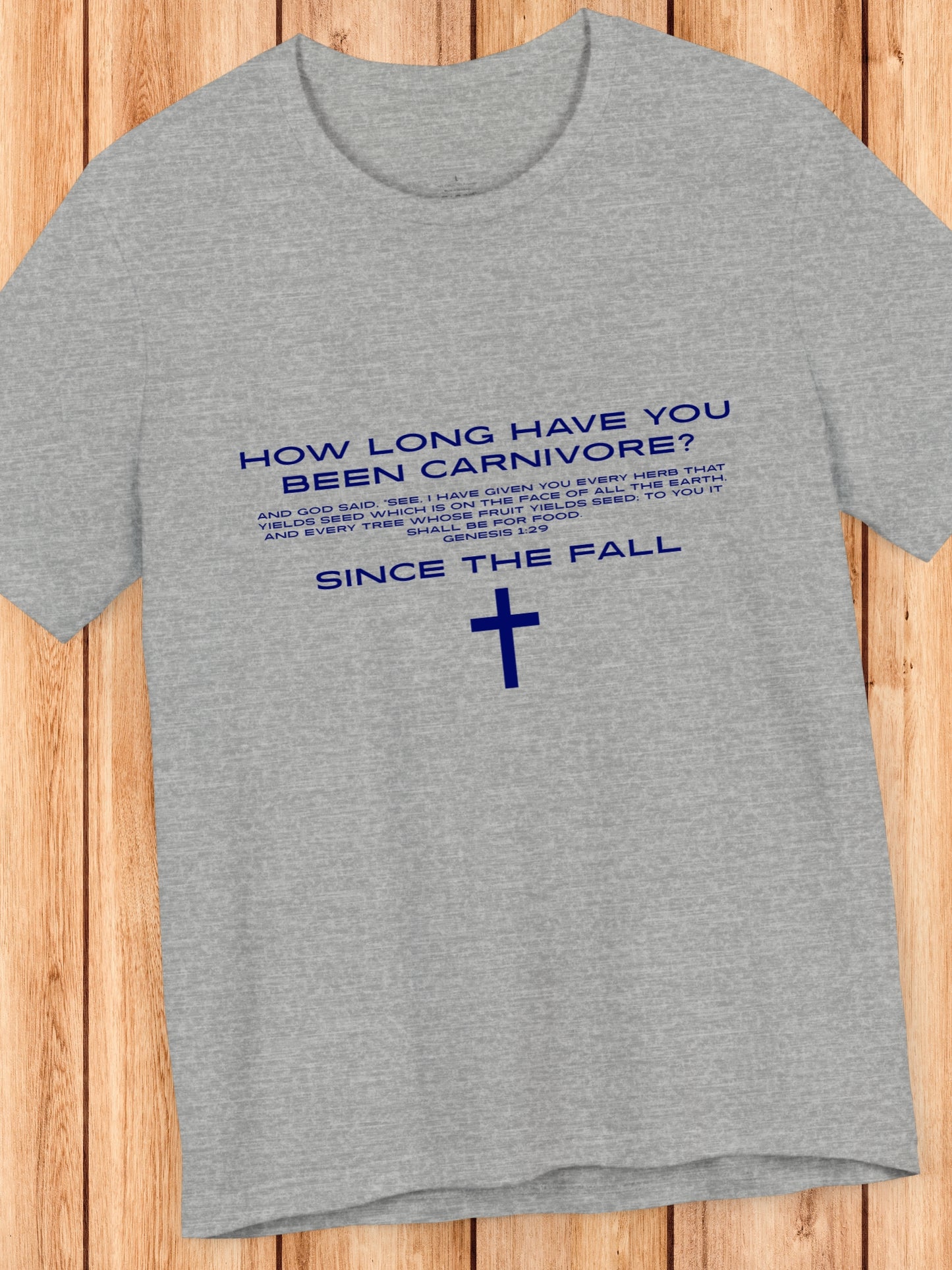 'How long have you been carnivore? Since the Fall' Unisex T-Shirt, Carnivore Diet Apparel, Biblical Tee, Christian Shirt