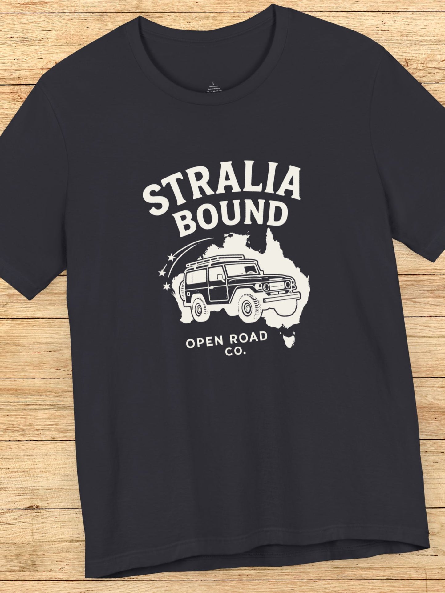 'Stralia Bound' 4X4 Adventure Travel Graphic Unisex T-Shirt, Gifts for Australian Road Trip Lovers, Australian Apparel