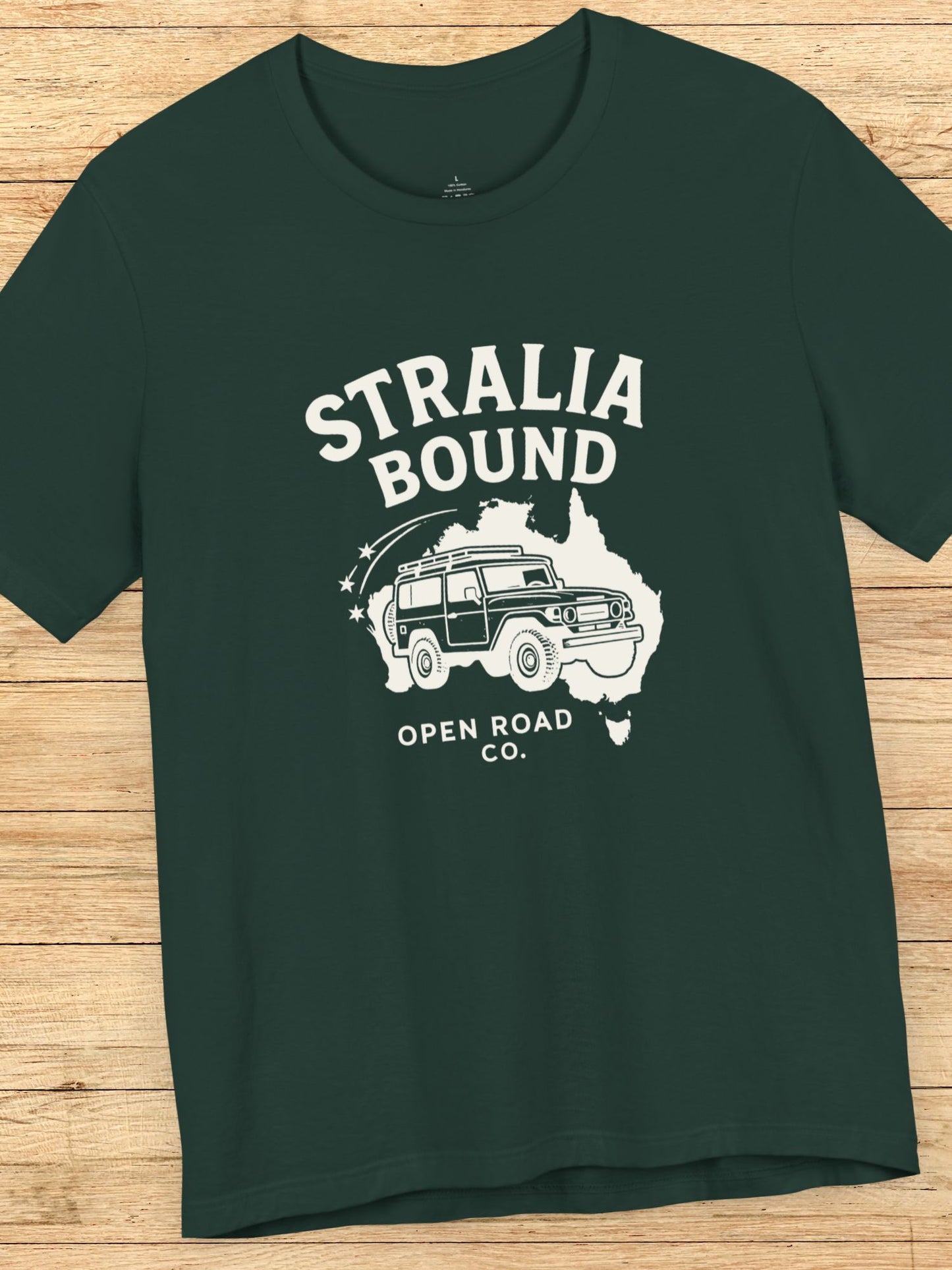 'Stralia Bound' 4X4 Adventure Travel Graphic Unisex T-Shirt, Gifts for Australian Road Trip Lovers, Australian Apparel