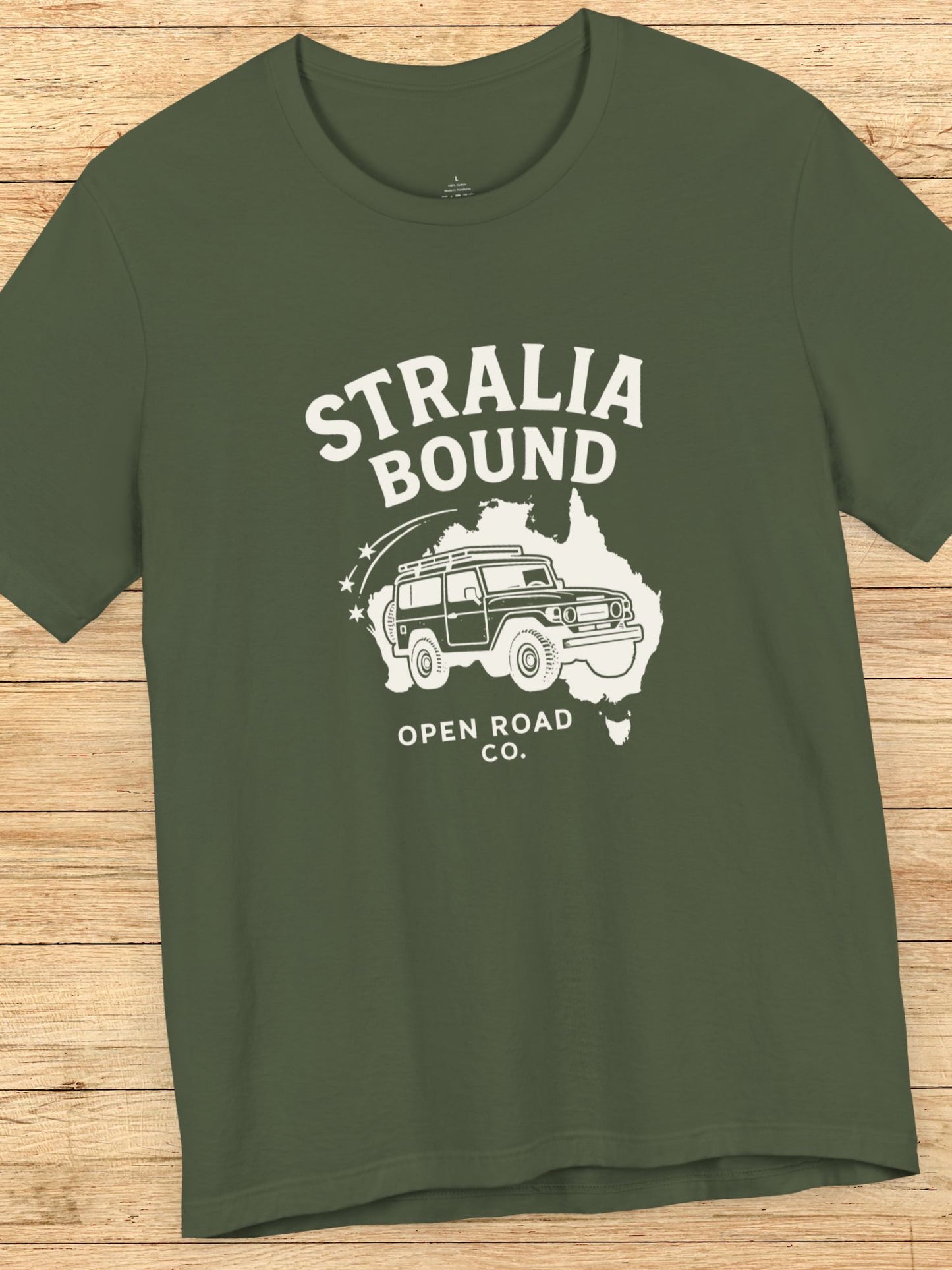 'Stralia Bound' 4X4 Adventure Travel Graphic Unisex T-Shirt, Gifts for Australian Road Trip Lovers, Australian Apparel