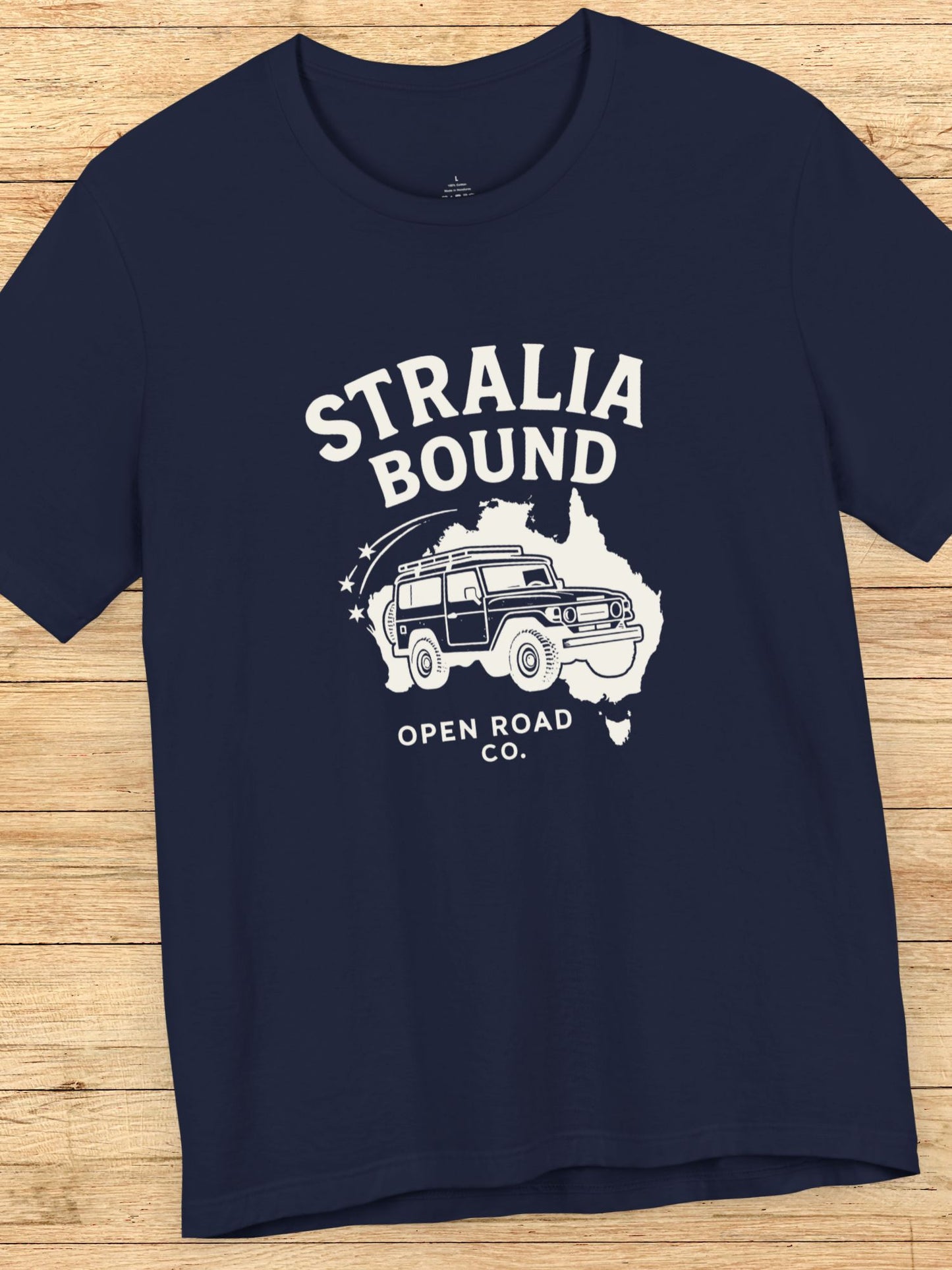 'Stralia Bound' 4X4 Adventure Travel Graphic Unisex T-Shirt, Gifts for Australian Road Trip Lovers, Australian Apparel