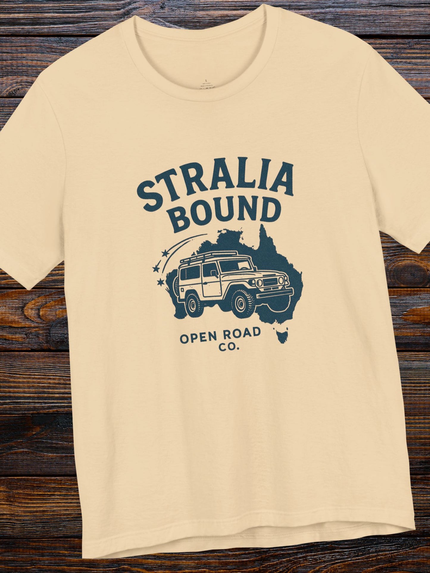 'Stralia Bound' 4X4 Adventure Travel Graphic Unisex T-Shirt, Gifts for Australian Road Trip Lovers, Australian Apparel
