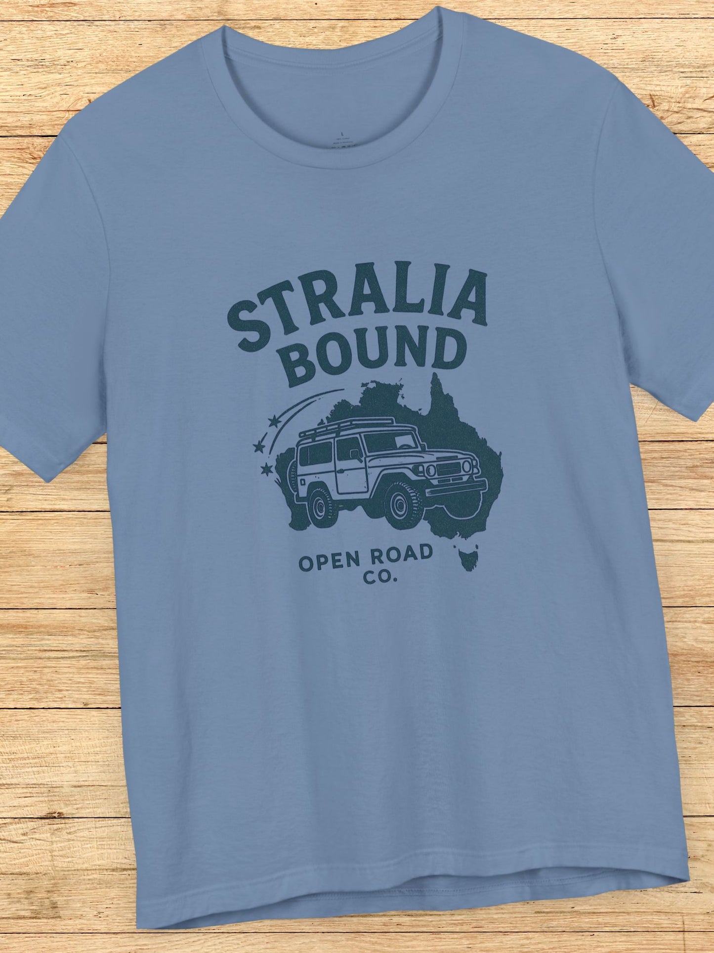 'Stralia Bound' 4X4 Adventure Travel Graphic Unisex T-Shirt, Gifts for Australian Road Trip Lovers, Australian Apparel