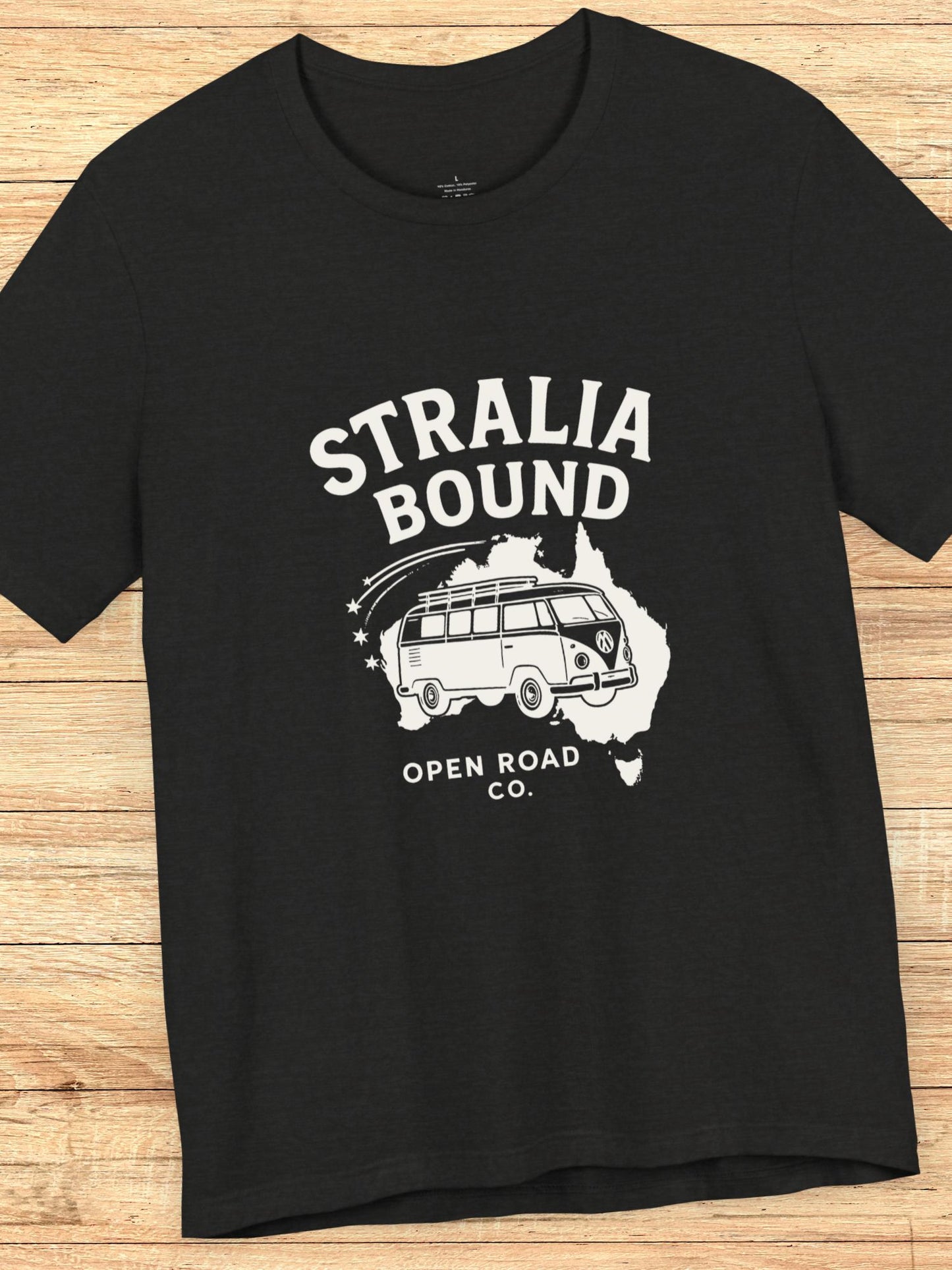 'Stralia Bound' Classic Van Graphic Unisex T-Shirt, Adventure Shirt, Road Trip Tee, Gift for Travelers, Australian Vacation Apparel
