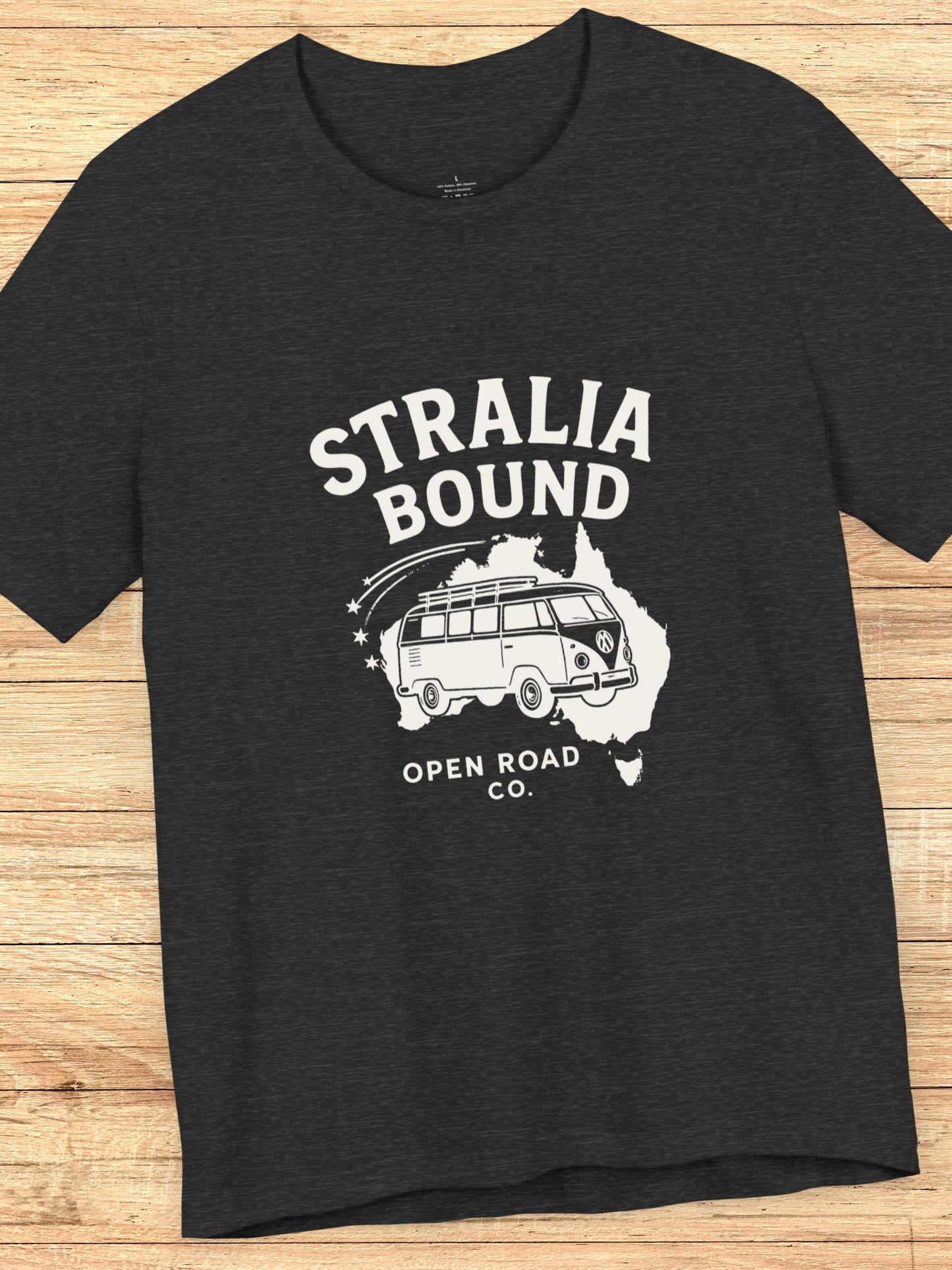 'Stralia Bound' Classic Van Graphic Unisex T-Shirt, Adventure Shirt, Road Trip Tee, Gift for Travelers, Australian Vacation Apparel