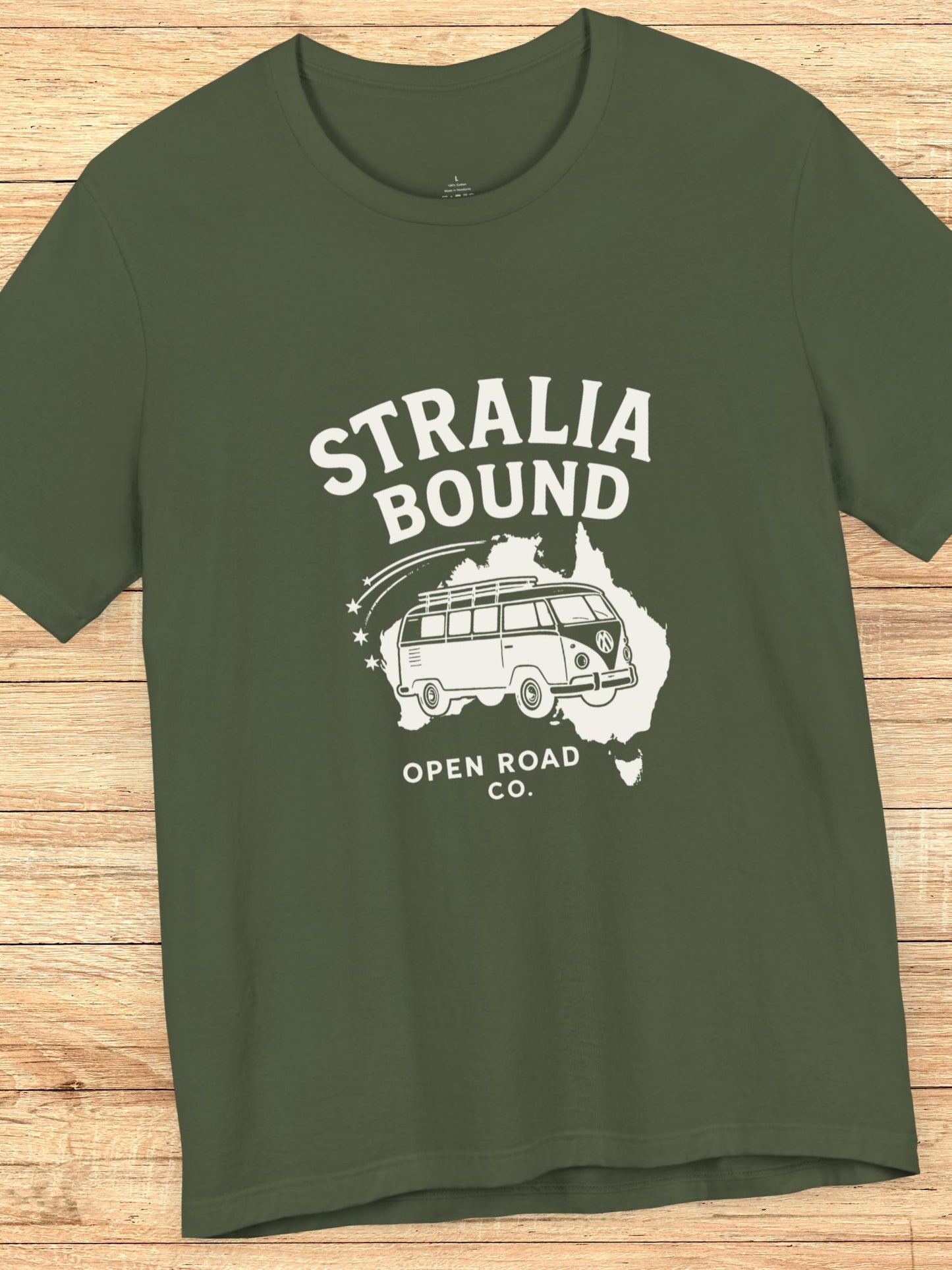 'Stralia Bound' Classic Van Graphic Unisex T-Shirt, Adventure Shirt, Road Trip Tee, Gift for Travelers, Australian Vacation Apparel