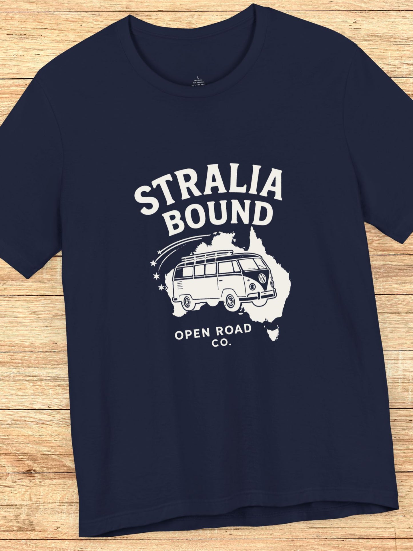 'Stralia Bound' Classic Van Graphic Unisex T-Shirt, Adventure Shirt, Road Trip Tee, Gift for Travelers, Australian Vacation Apparel