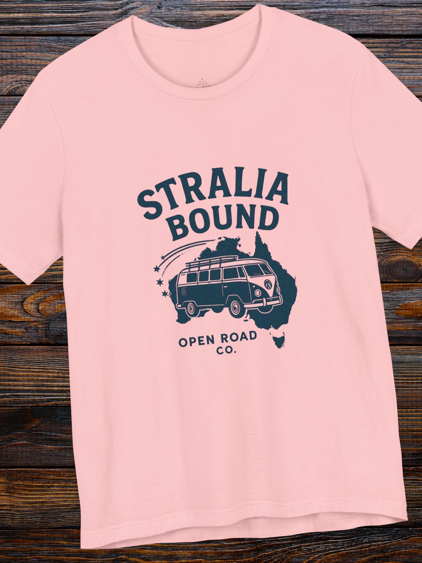 'Stralia Bound' Classic Van Graphic Unisex T-Shirt, Adventure Shirt, Road Trip Tee, Gift for Travelers, Australian Vacation Apparel