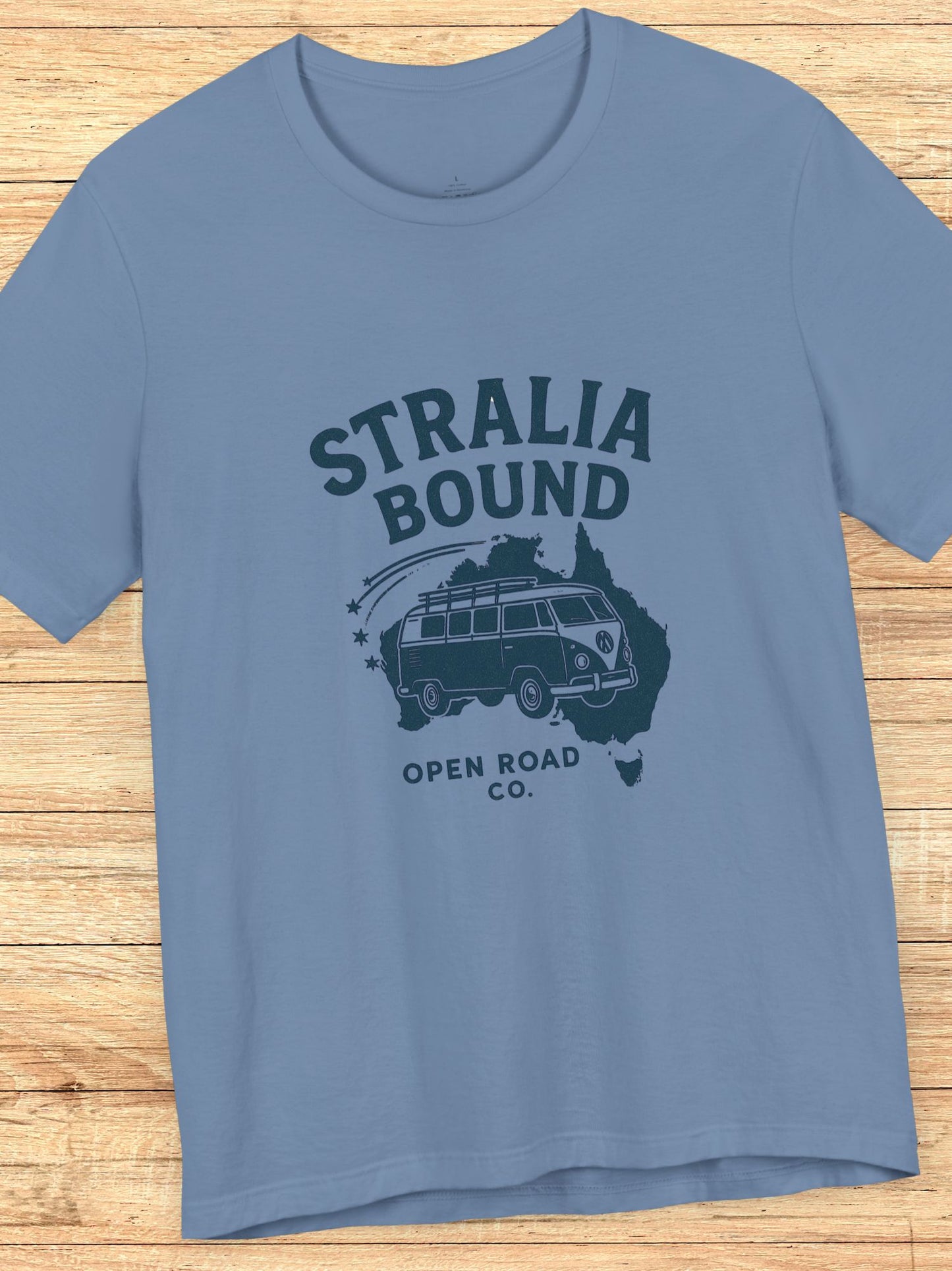'Stralia Bound' Classic Van Graphic Unisex T-Shirt, Adventure Shirt, Road Trip Tee, Gift for Travelers, Australian Vacation Apparel