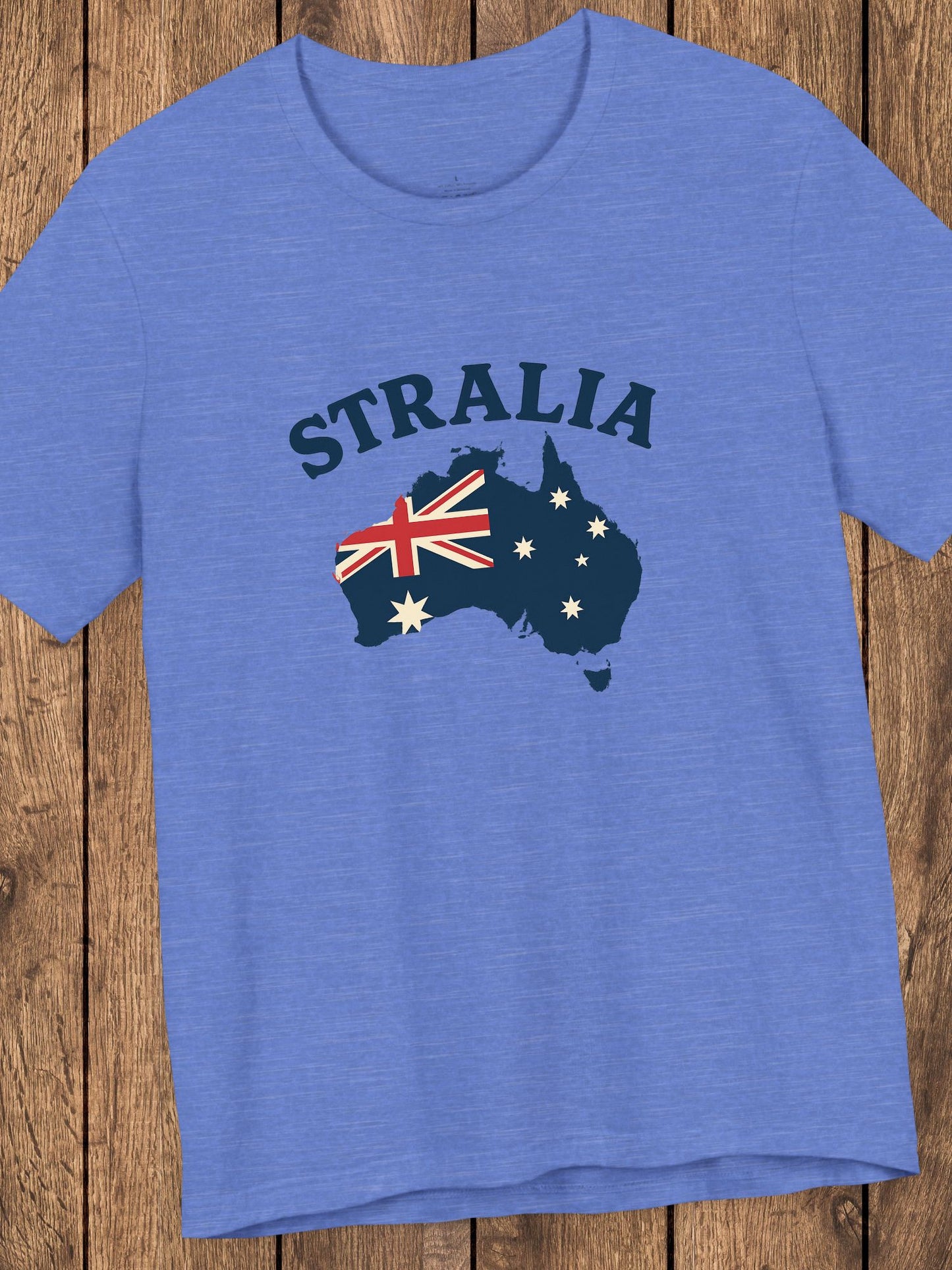 'Stralia' Map with Flag Graphic Unisex T-Shirt, Australia Lovers Tee, Travelers
