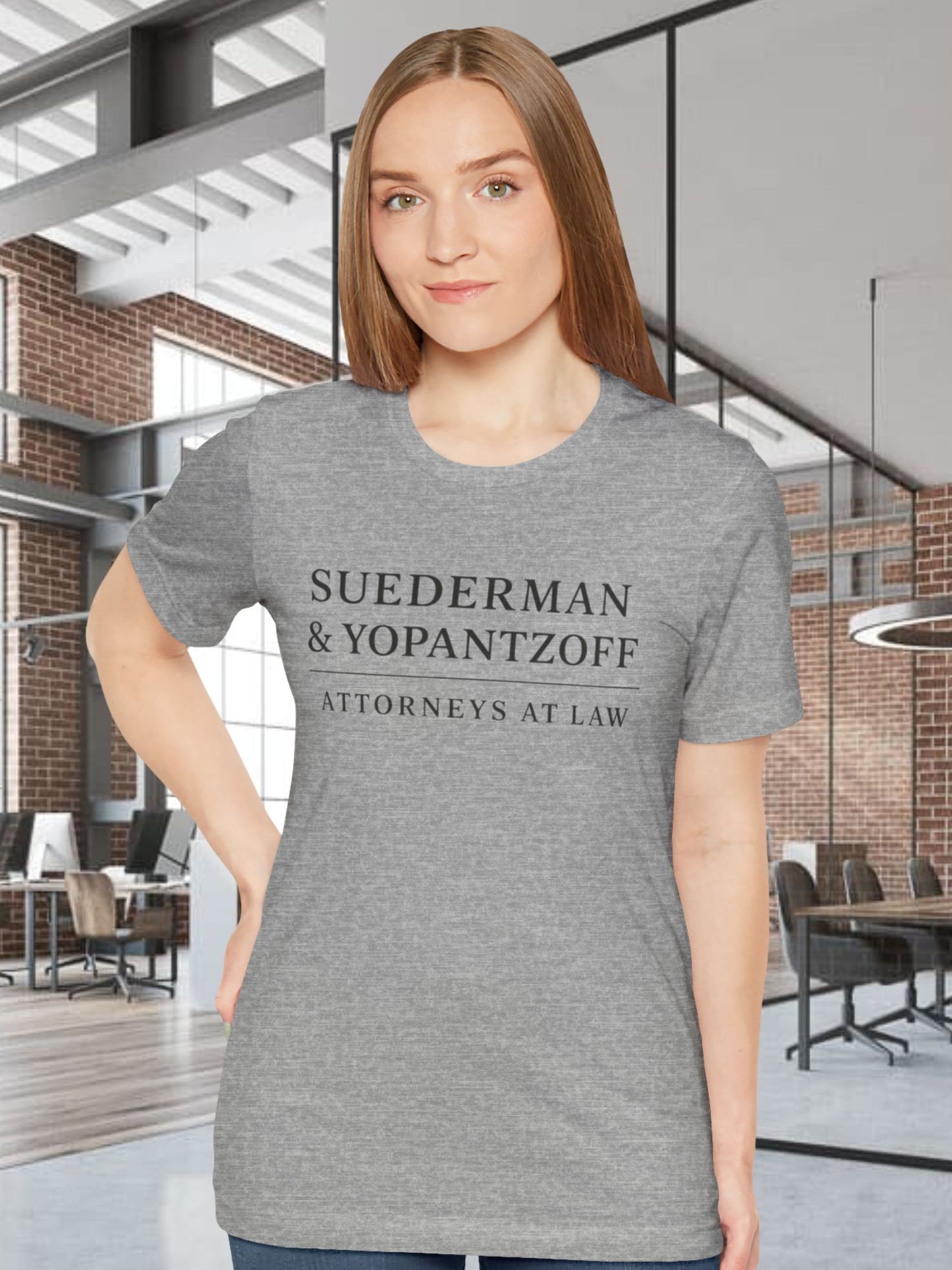 Suderman & Yopantzoff - Attorneys at Law Unisex T-shirt, Funny Lawyer's Short Sleeve Tee, Custom Attorney Shirt, Funny Lawyer Gift