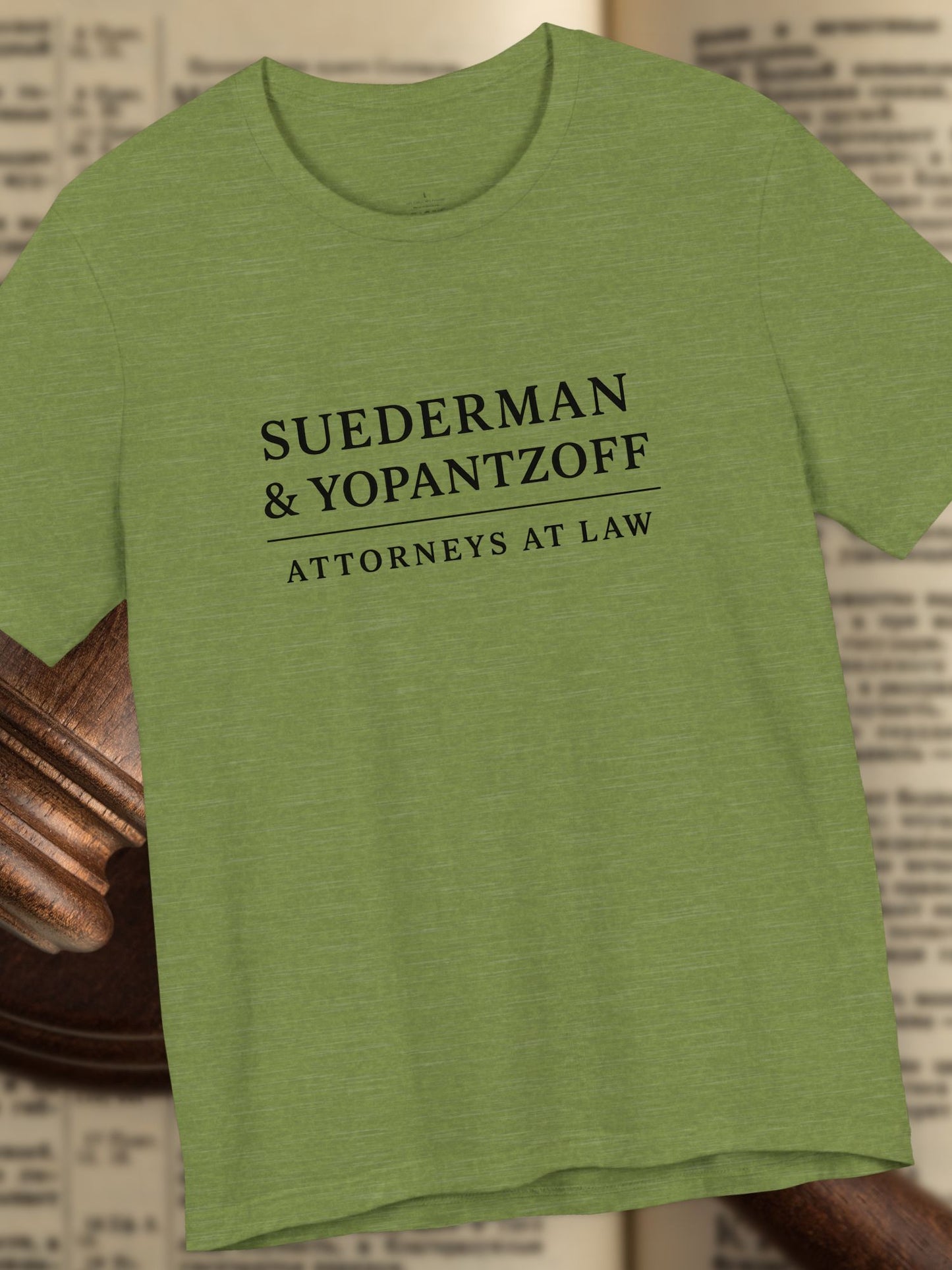 Suderman & Yopantzoff - Attorneys at Law Unisex T-shirt, Funny Lawyer's Short Sleeve Tee, Custom Attorney Shirt, Funny Lawyer Gift