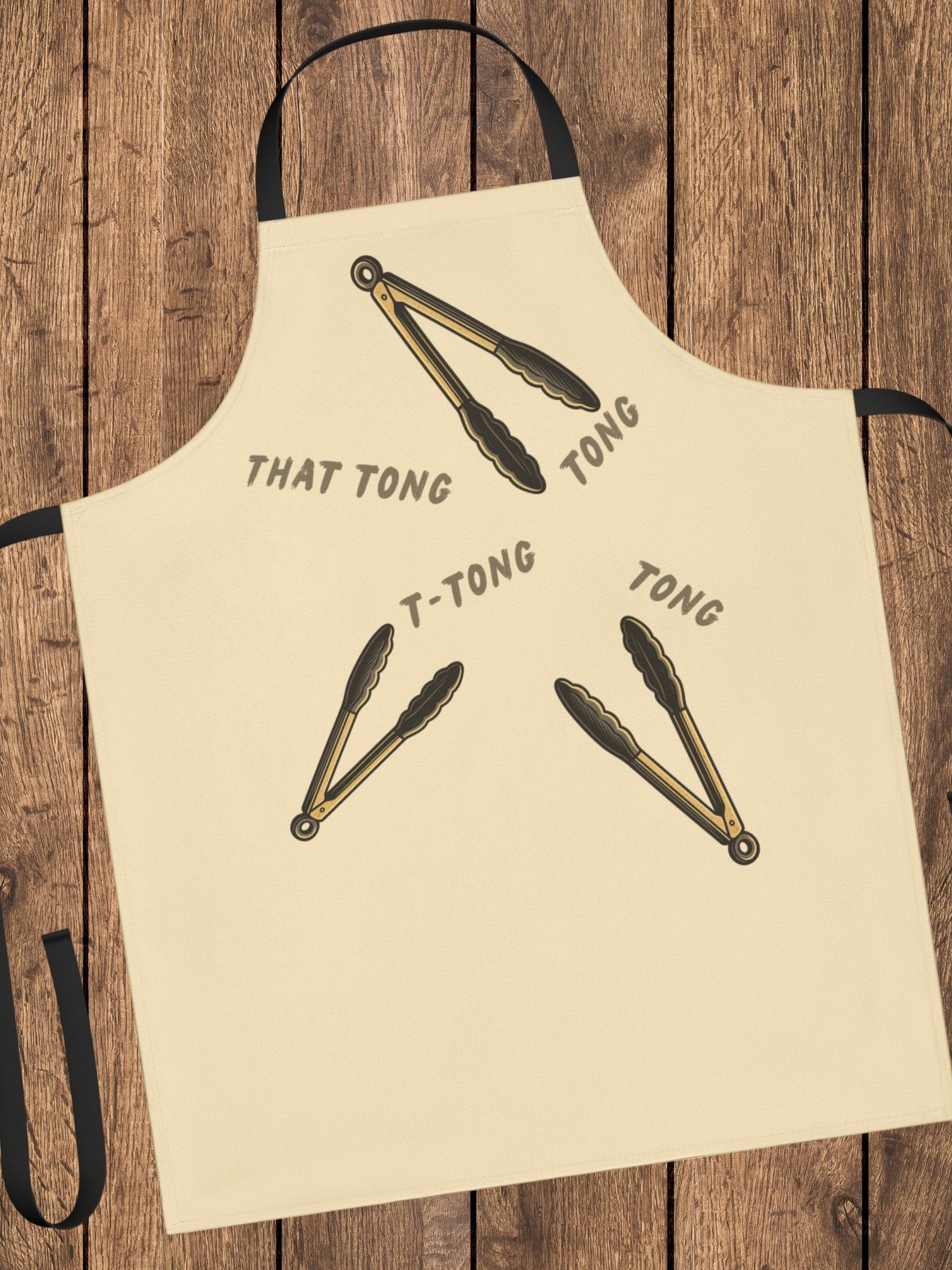 "That Tong" Fun Cooking Apron with Tong Graphics, Unique Gift for Chefs, Kitchen Accessory, Cooking Enthusiasts, BBQ Lovers