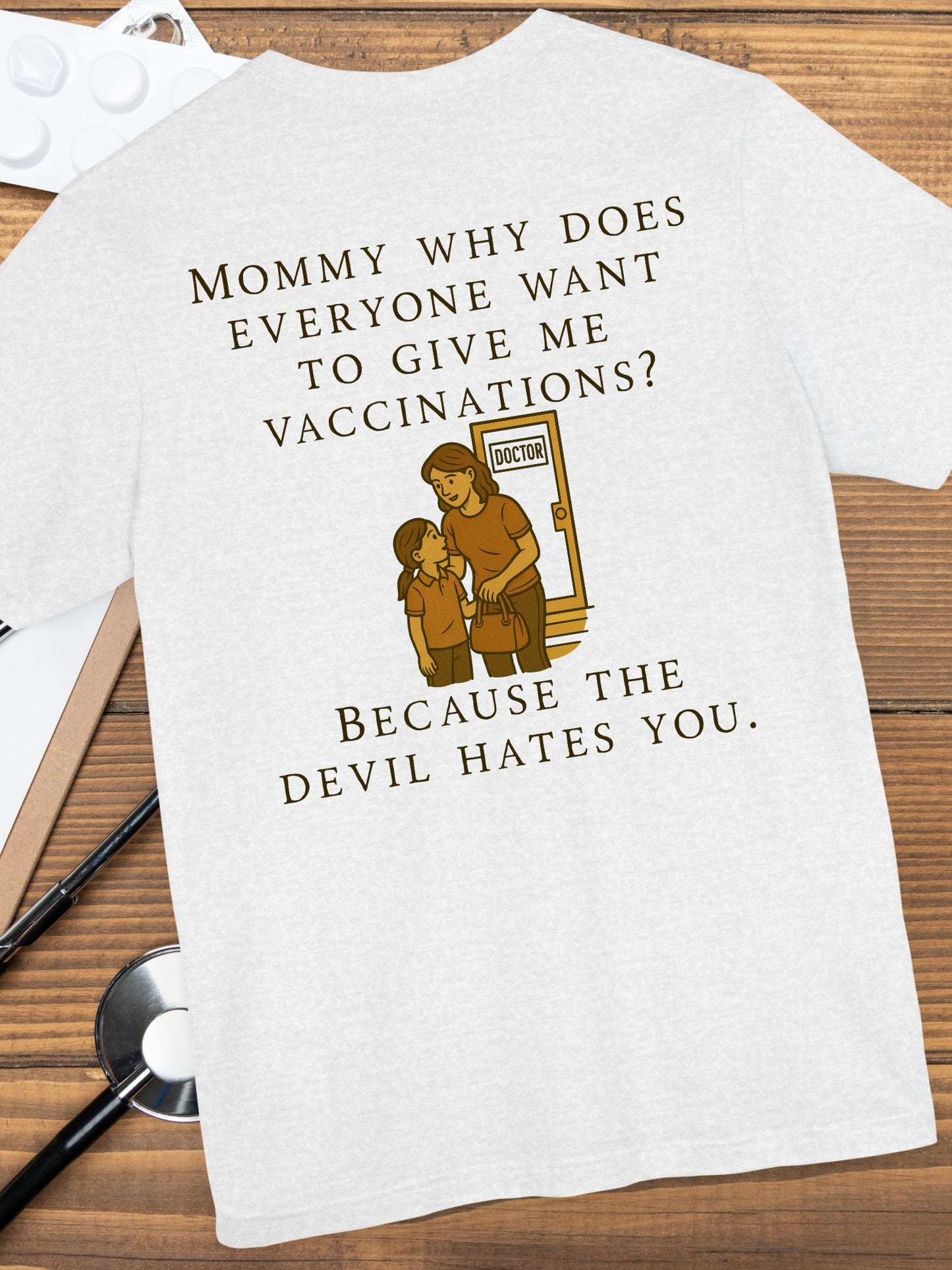 'The Devil Hates You' Tee, Anti-Vaccination Unisex T-Shirt, Christian Apparel