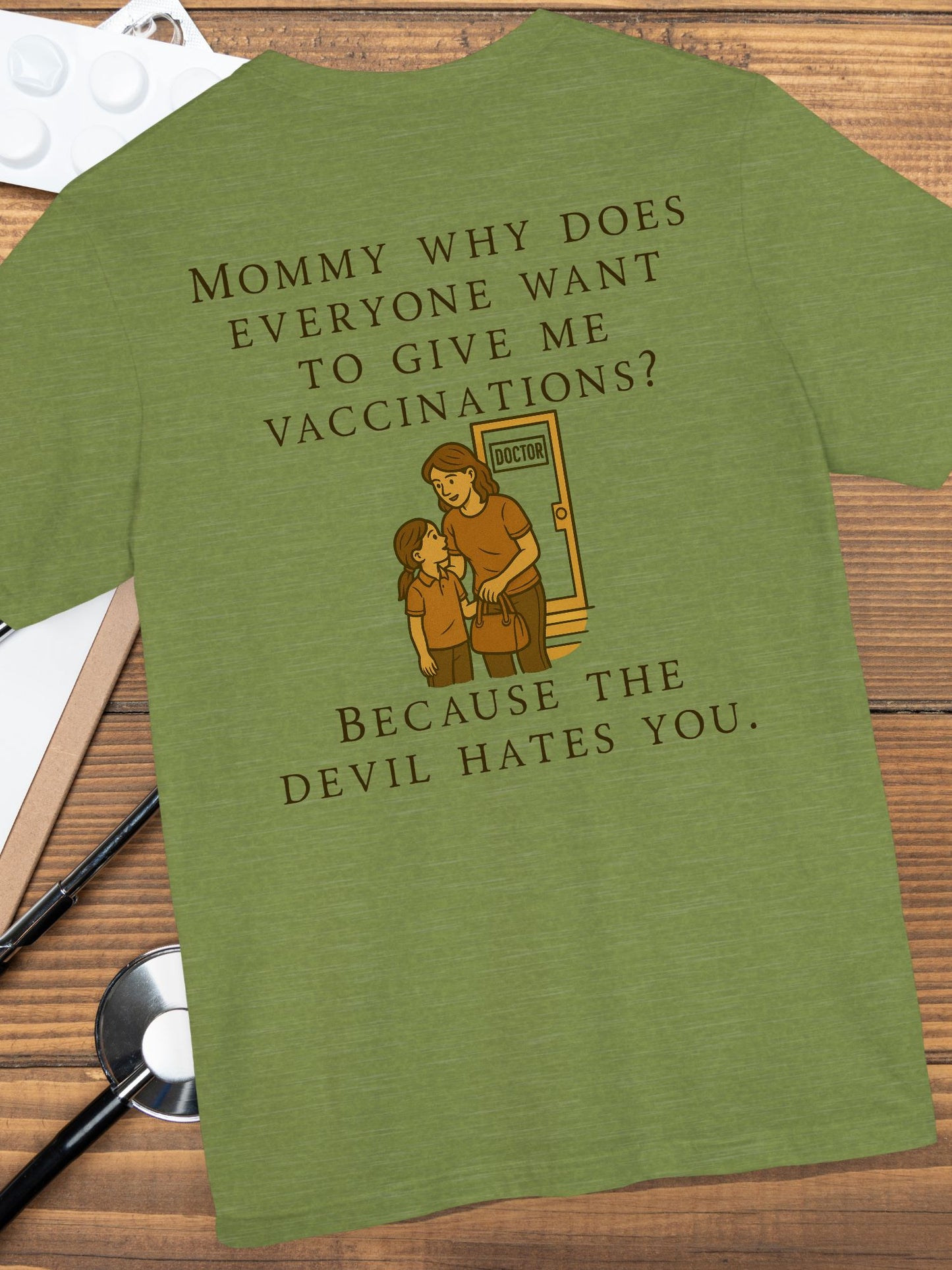 'The Devil Hates You' Tee, Anti-Vaccination Unisex T-Shirt, Christian Apparel