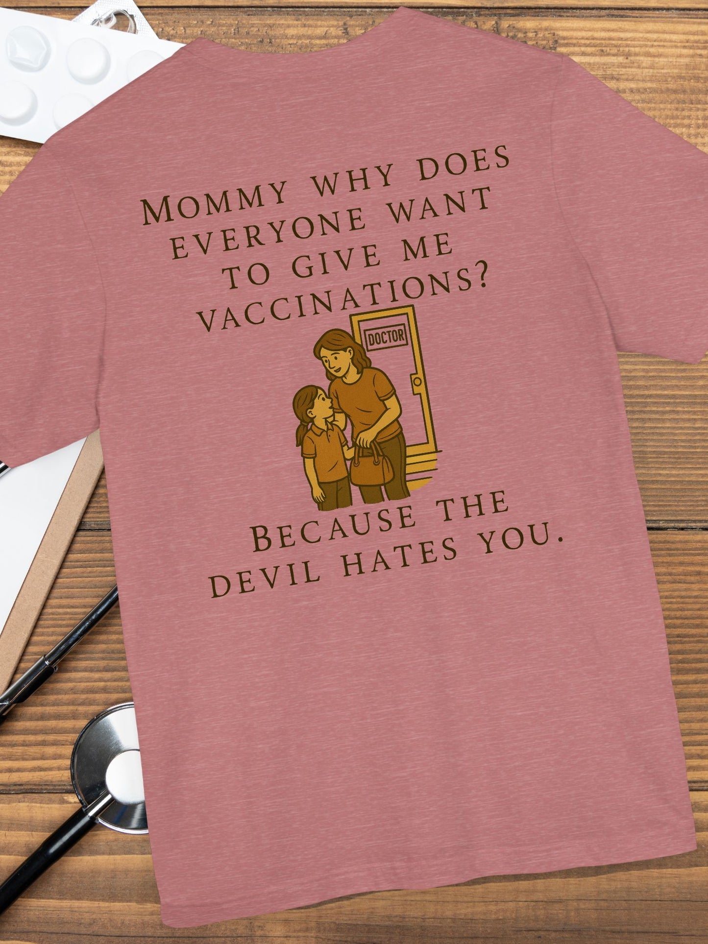 'The Devil Hates You' Tee, Anti-Vaccination Unisex T-Shirt, Christian Apparel