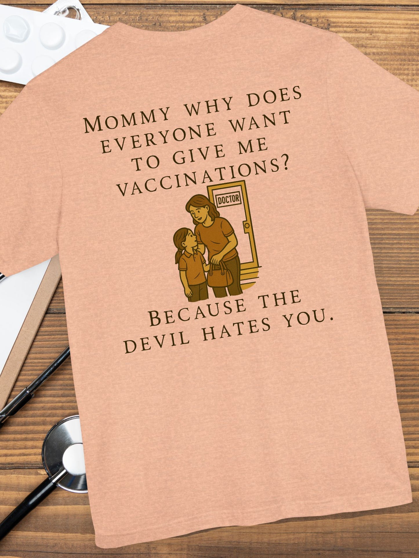 'The Devil Hates You' Tee, Anti-Vaccination Unisex T-Shirt, Christian Apparel