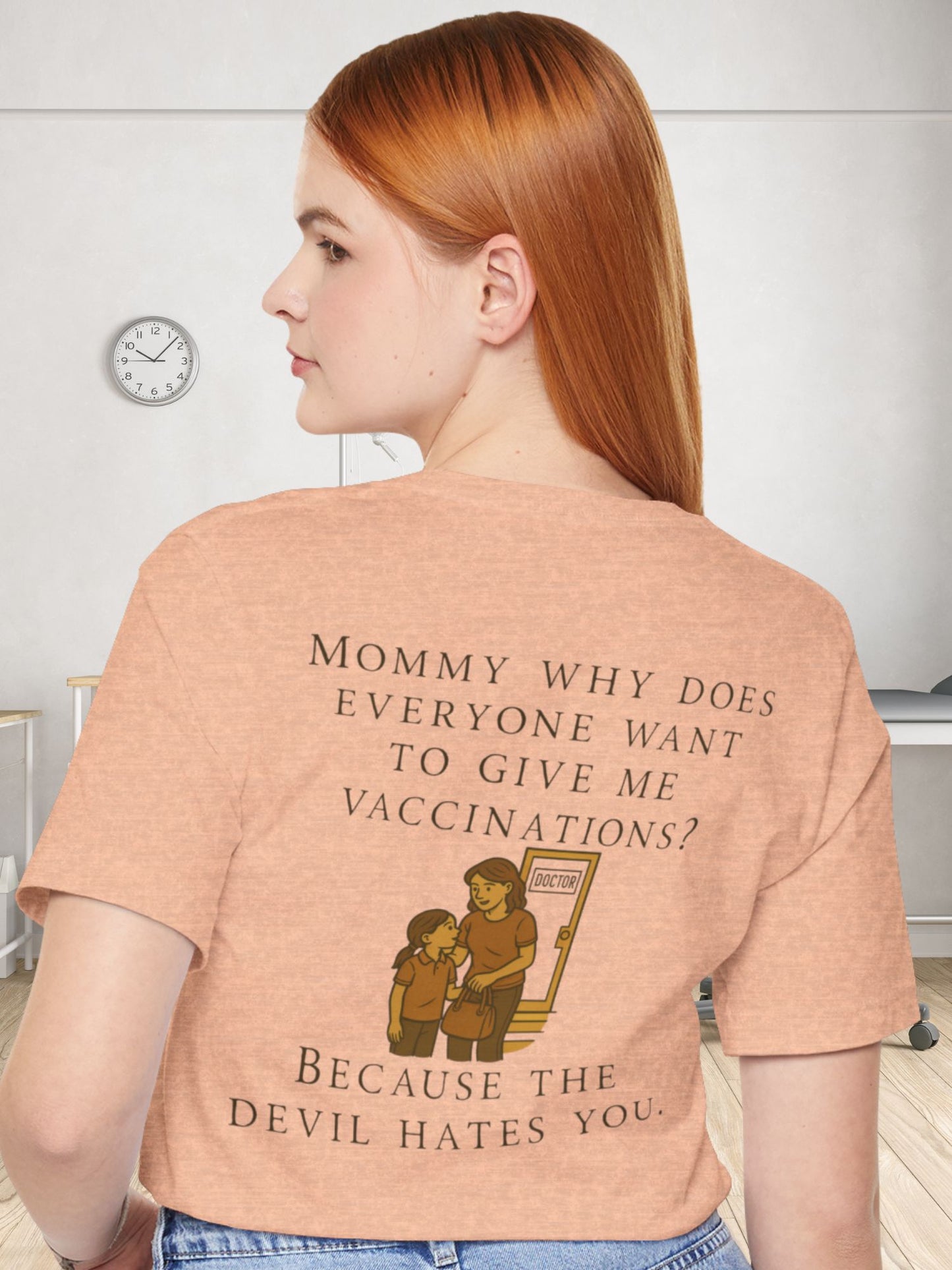 'The Devil Hates You' Tee, Anti-Vaccination Unisex T-Shirt, Christian Apparel