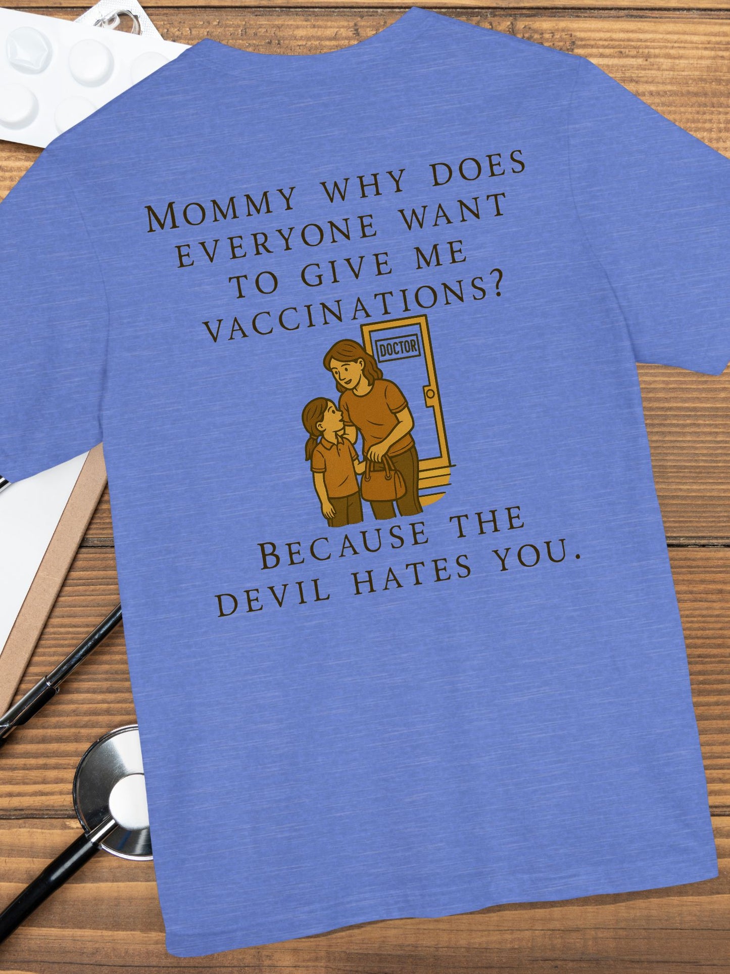 'The Devil Hates You' Tee, Anti-Vaccination Unisex T-Shirt, Christian Apparel
