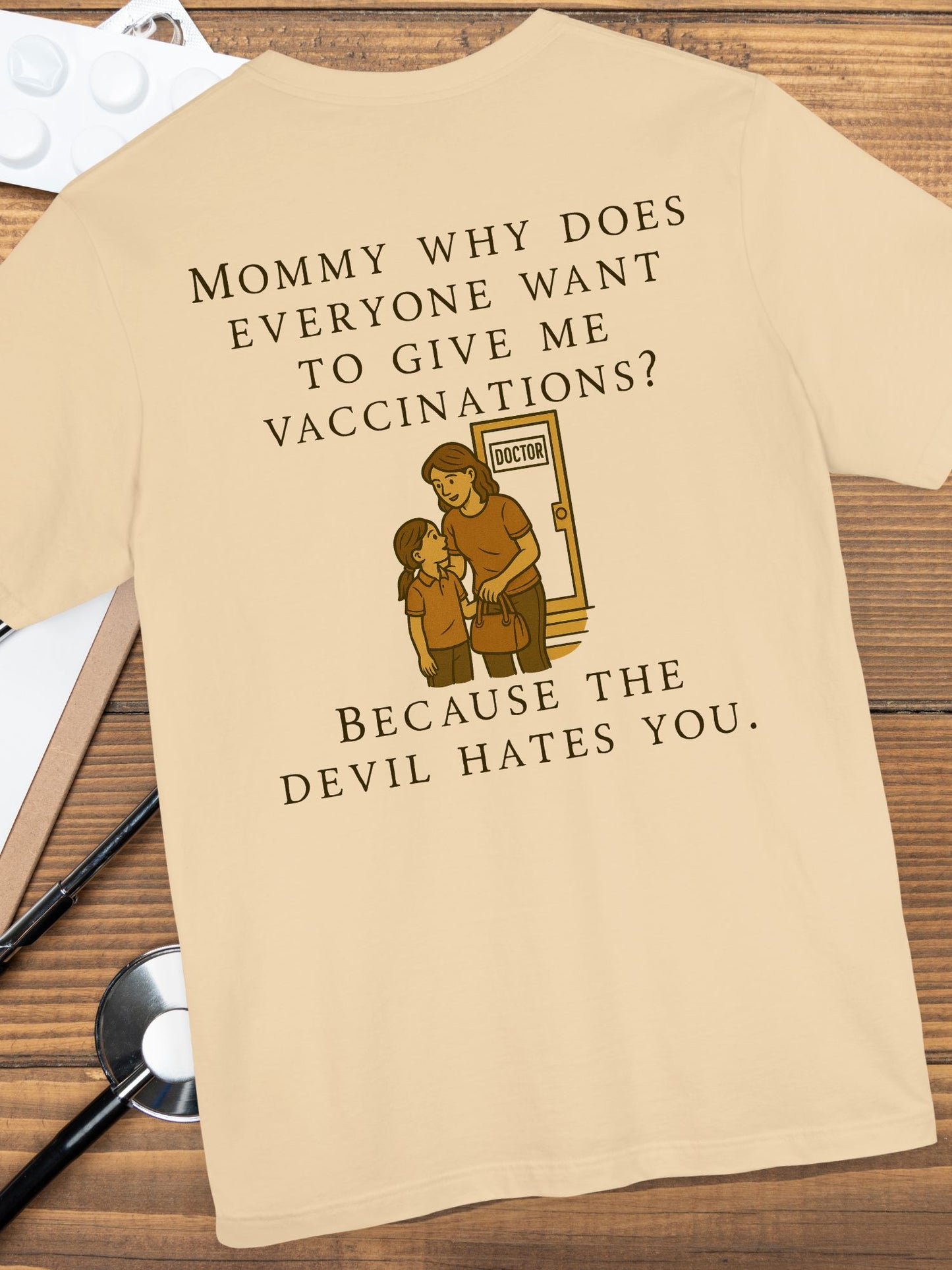 'The Devil Hates You' Tee, Anti-Vaccination Unisex T-Shirt, Christian Apparel