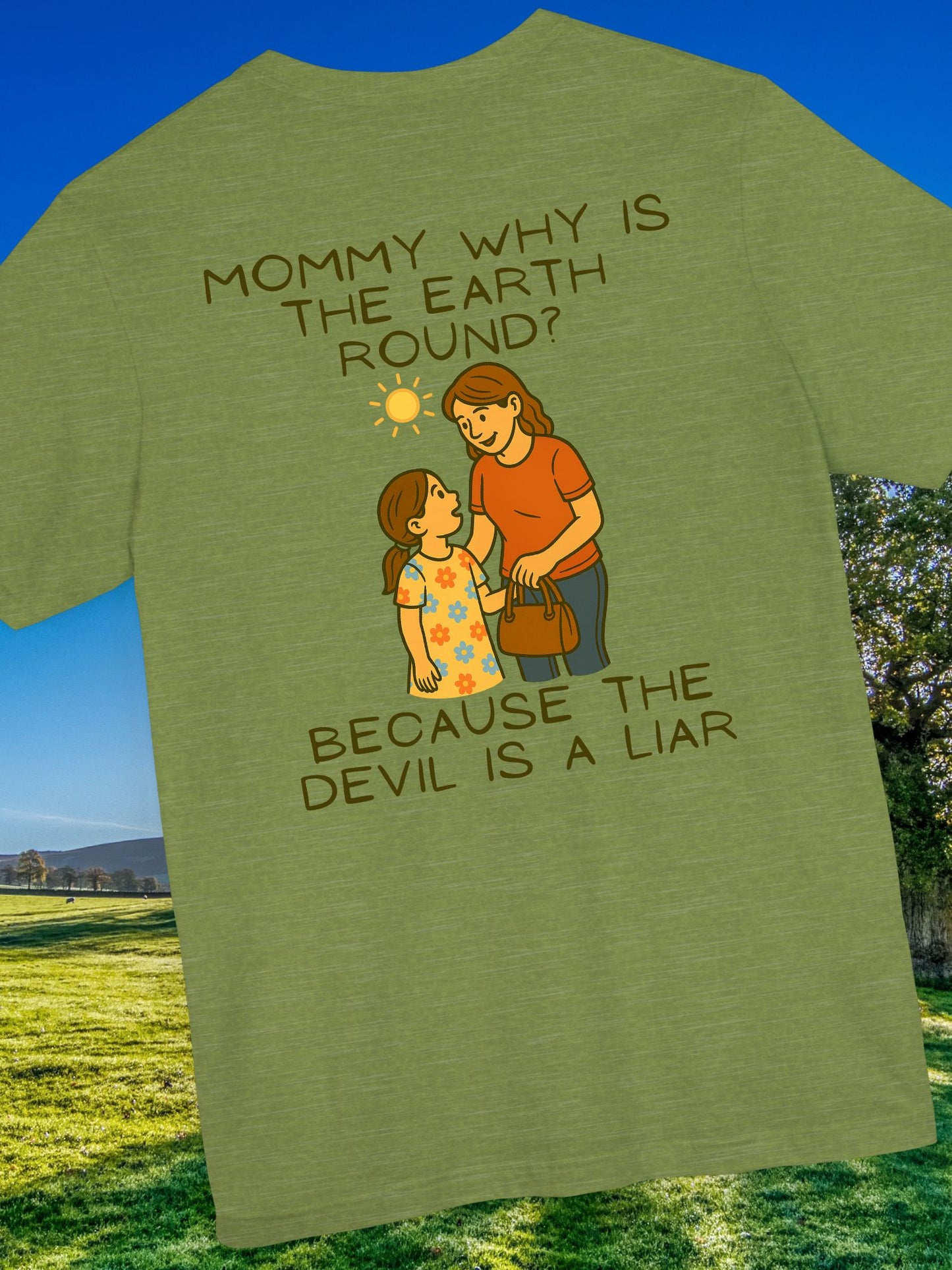 'The Devil is a Liar' Tee, Flat Earth T-Shirt, Christian Tee