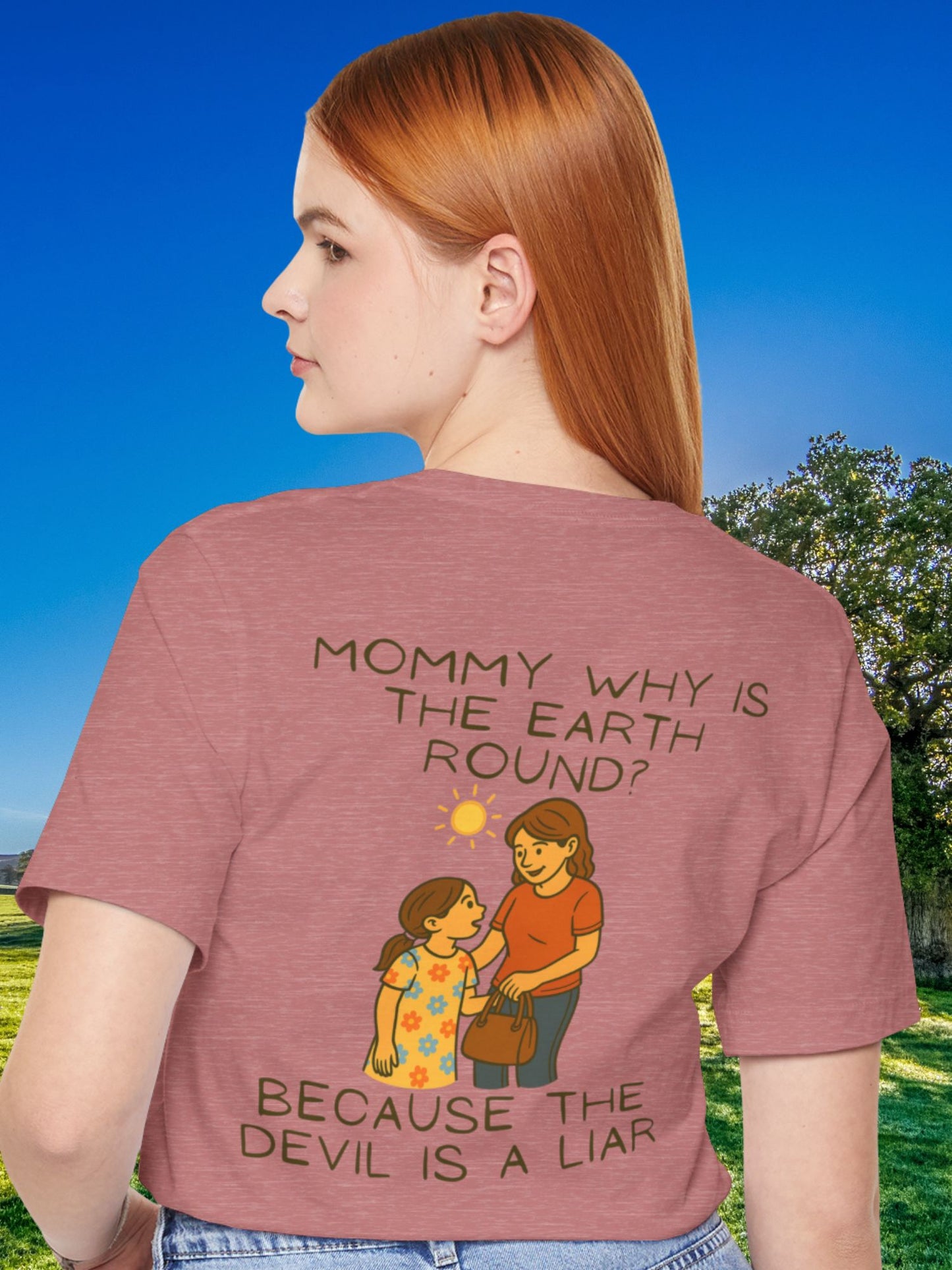 'The Devil is a Liar' Tee, Flat Earth T-Shirt, Christian Tee