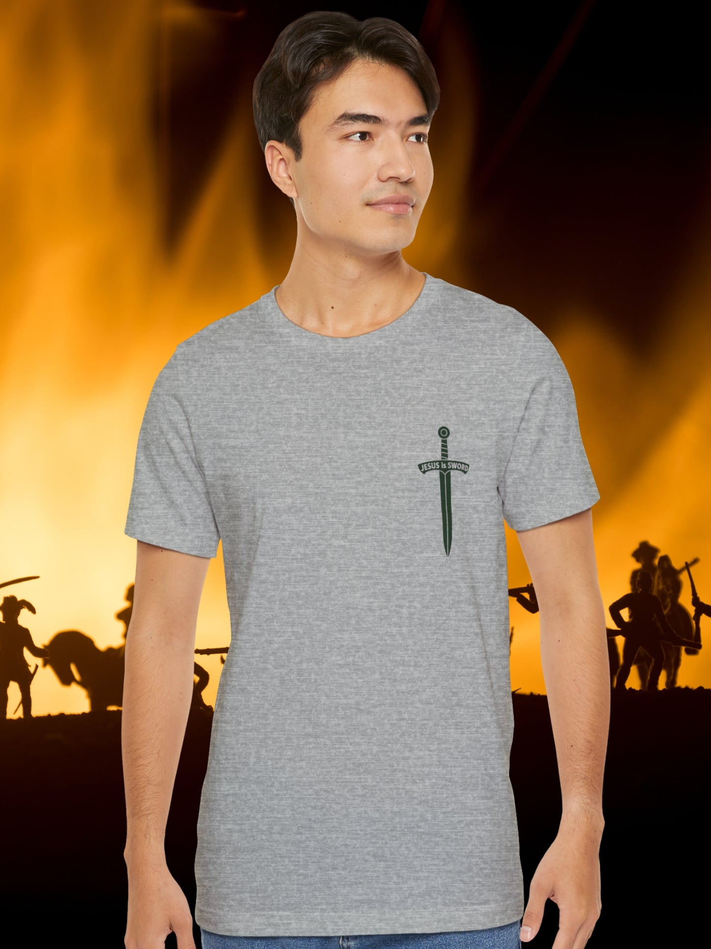 'To the bridles, Jesus is Sword' Back Graphic Unisex T-Shirt, Christian Apparel, Jesus Tee