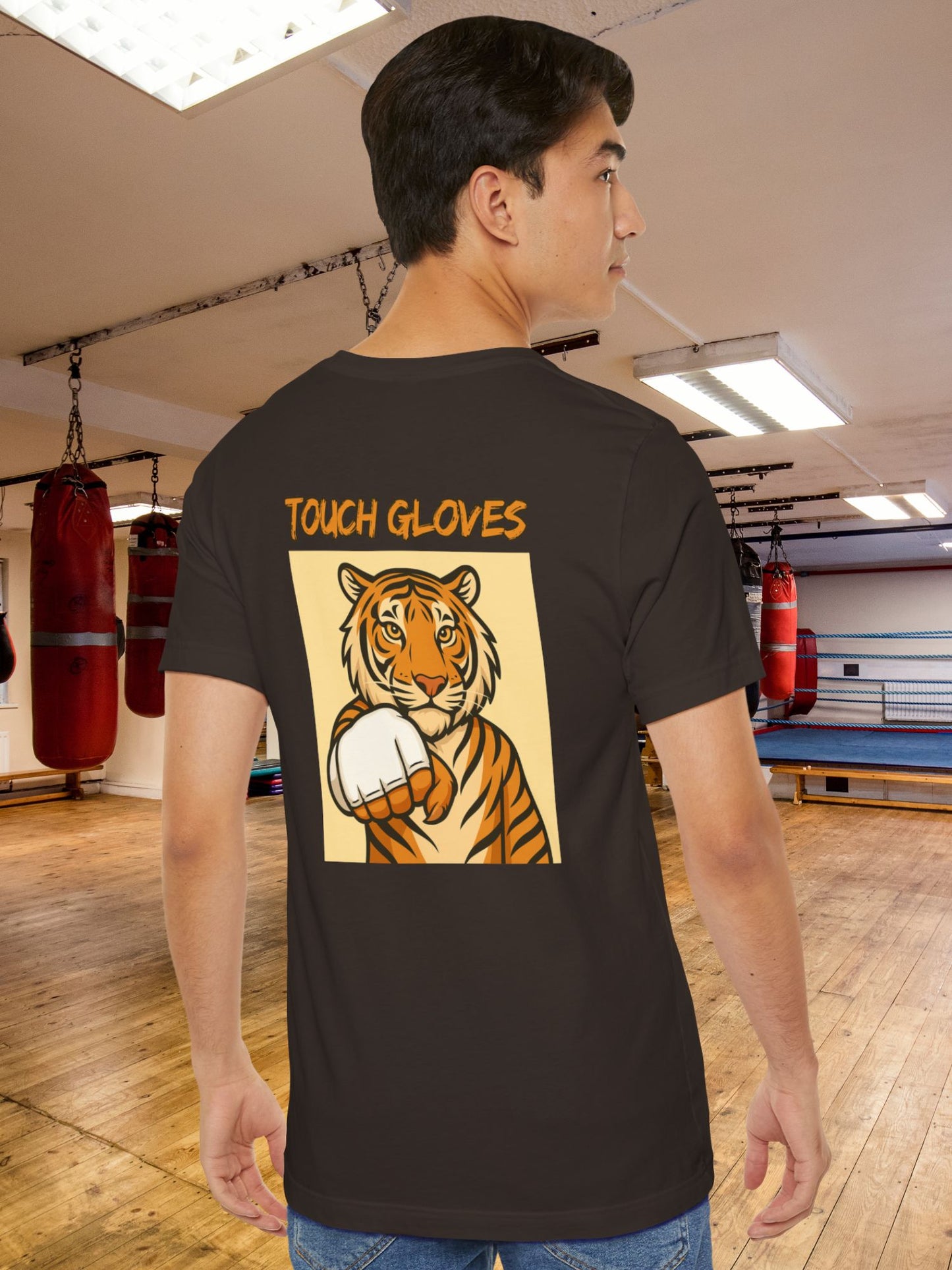 'Touch Gloves' MMA Tiger Graphic Unisex T-Shirt, MMA Apparel, Tiger Lover Tee