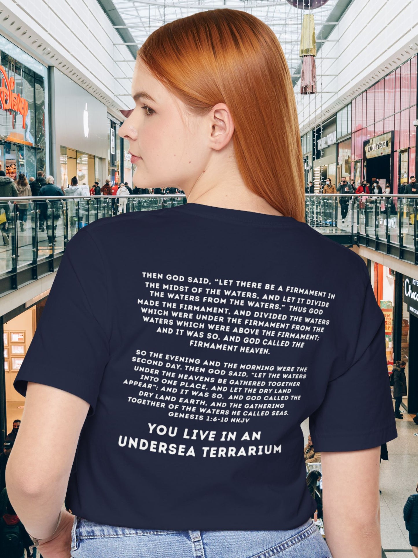 ‘You Live In an Undersea Terrarium’ Unisex T-Shirt, Biblical Verse, Christian Apparel, Educational Tee
