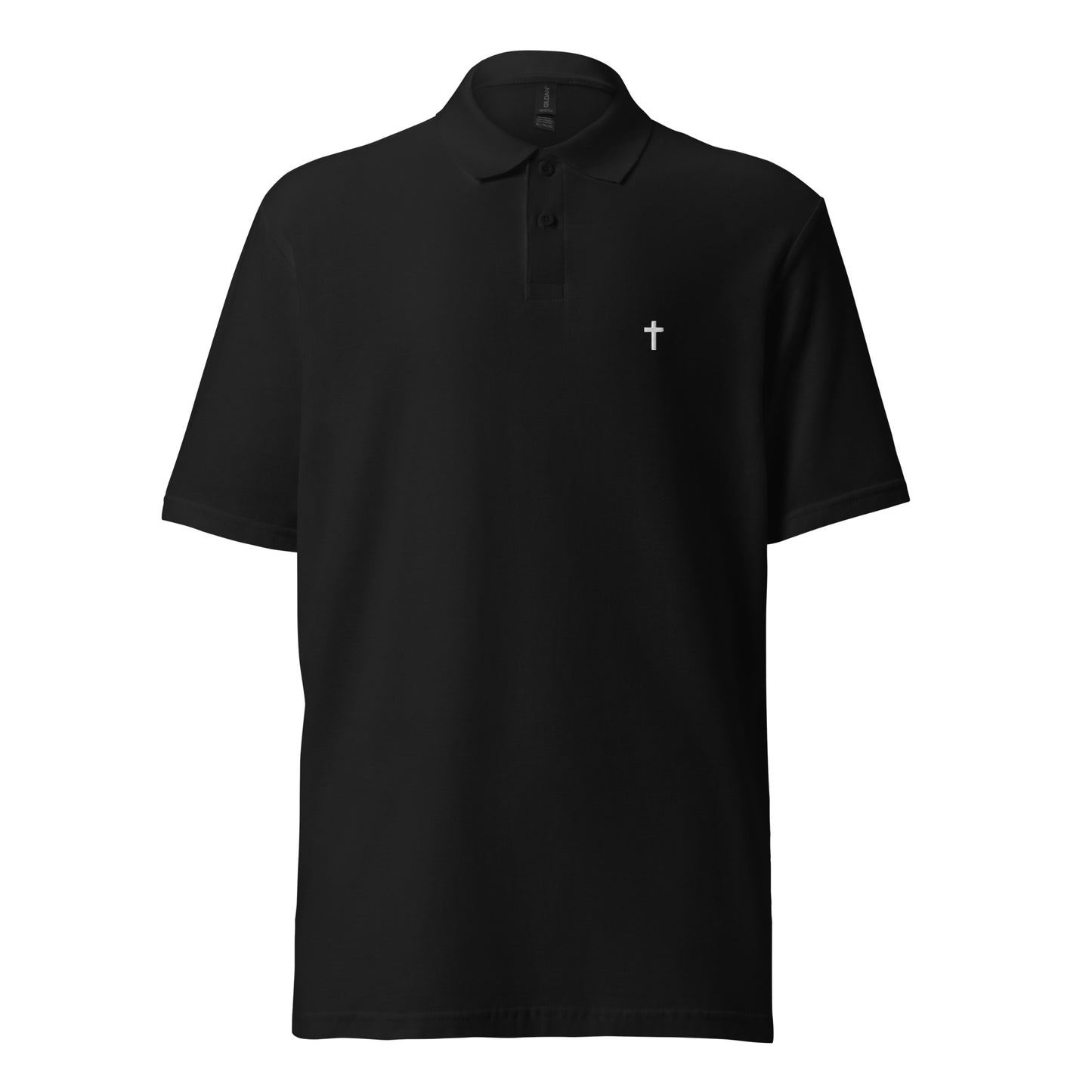 White Christian Cross, Unisex Pique Polo Shirt