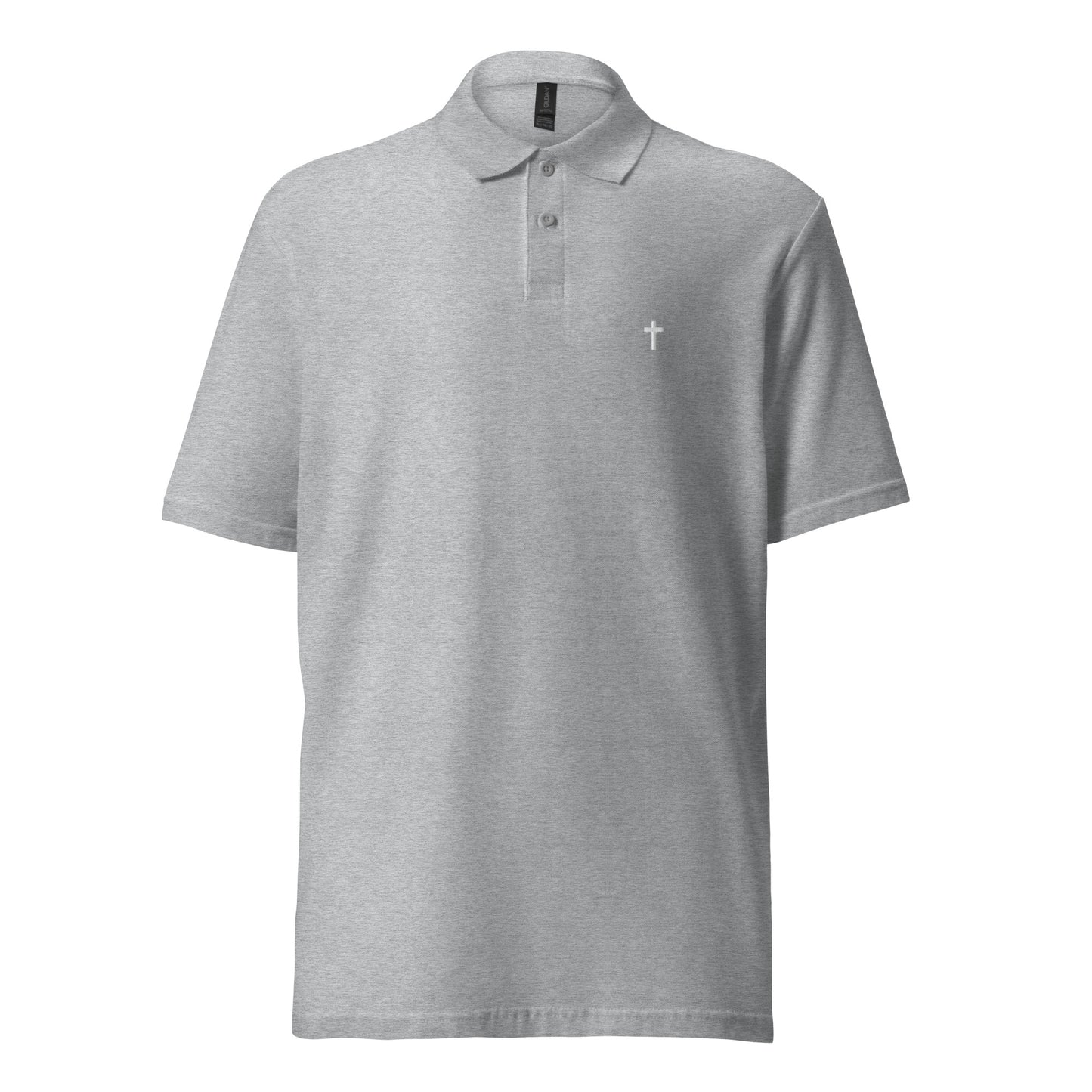 White Christian Cross, Unisex Pique Polo Shirt