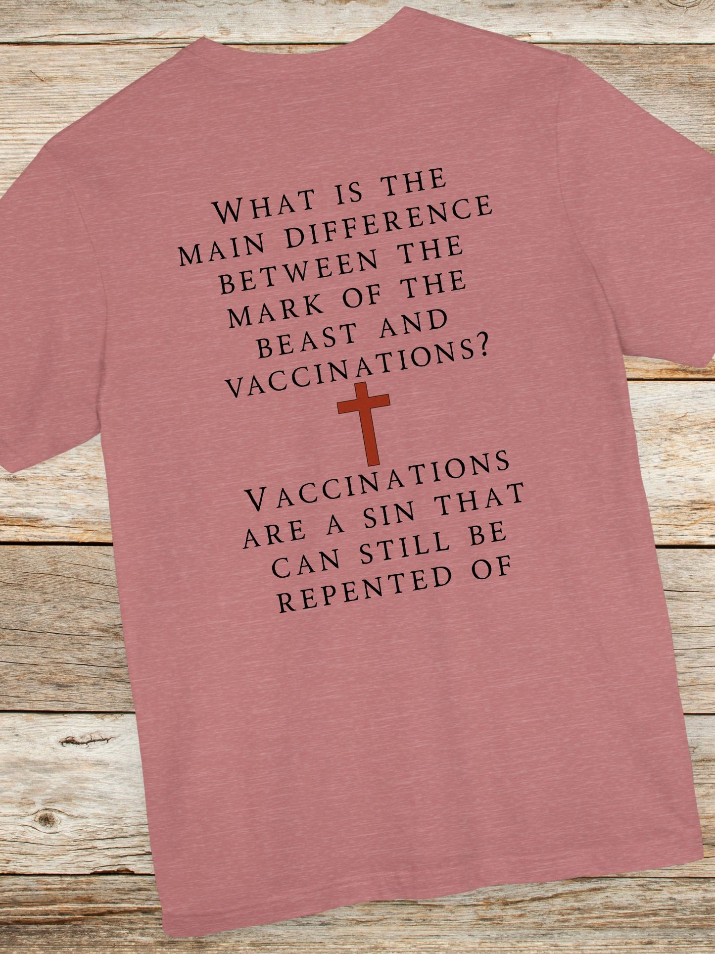 Vaccination vs Mark of the Beast Christian T-Shirt, Christian Gift, Vaccinations are a SIN